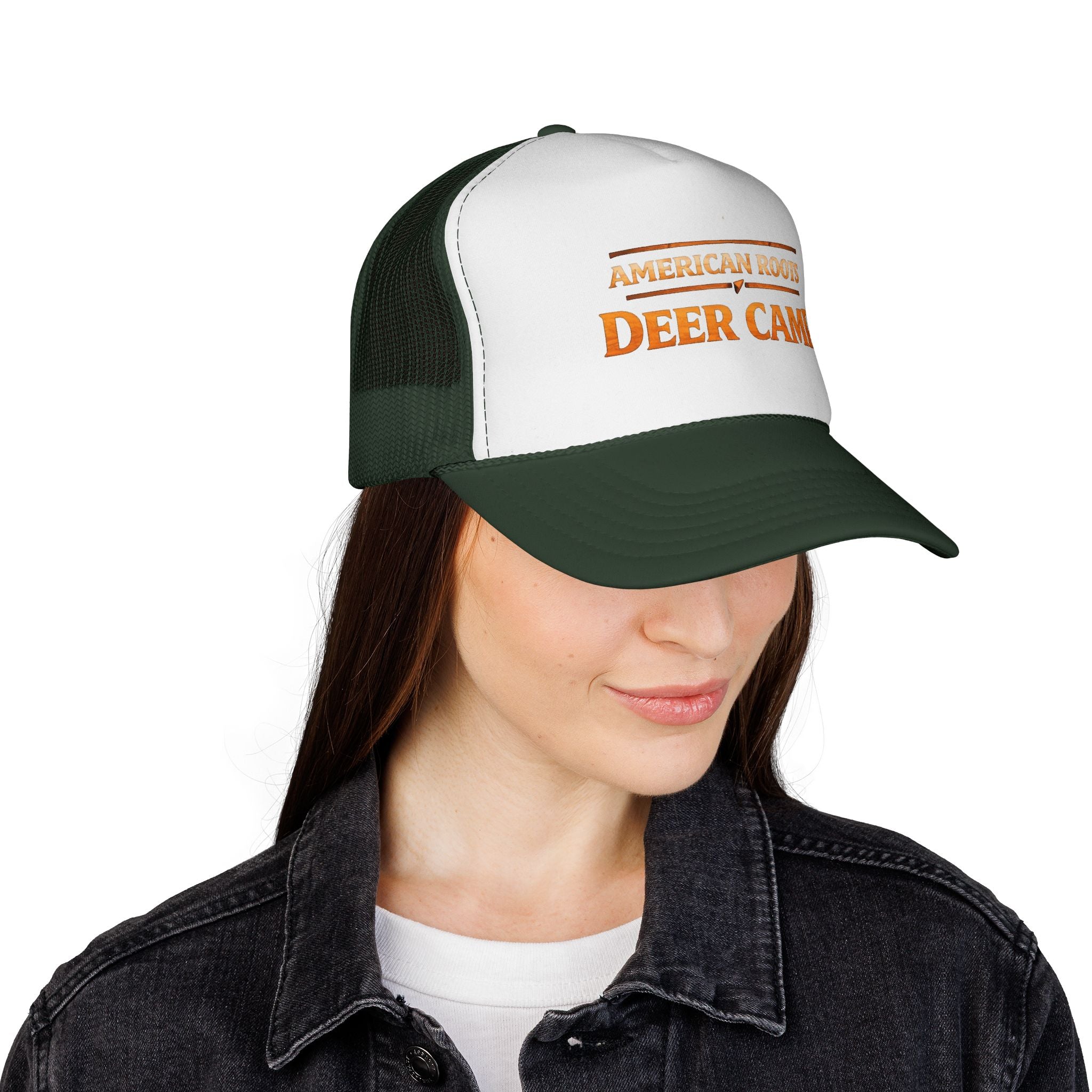 Deer Camp Trucker Hat — "American Roots" Vintage Hunting Cap
