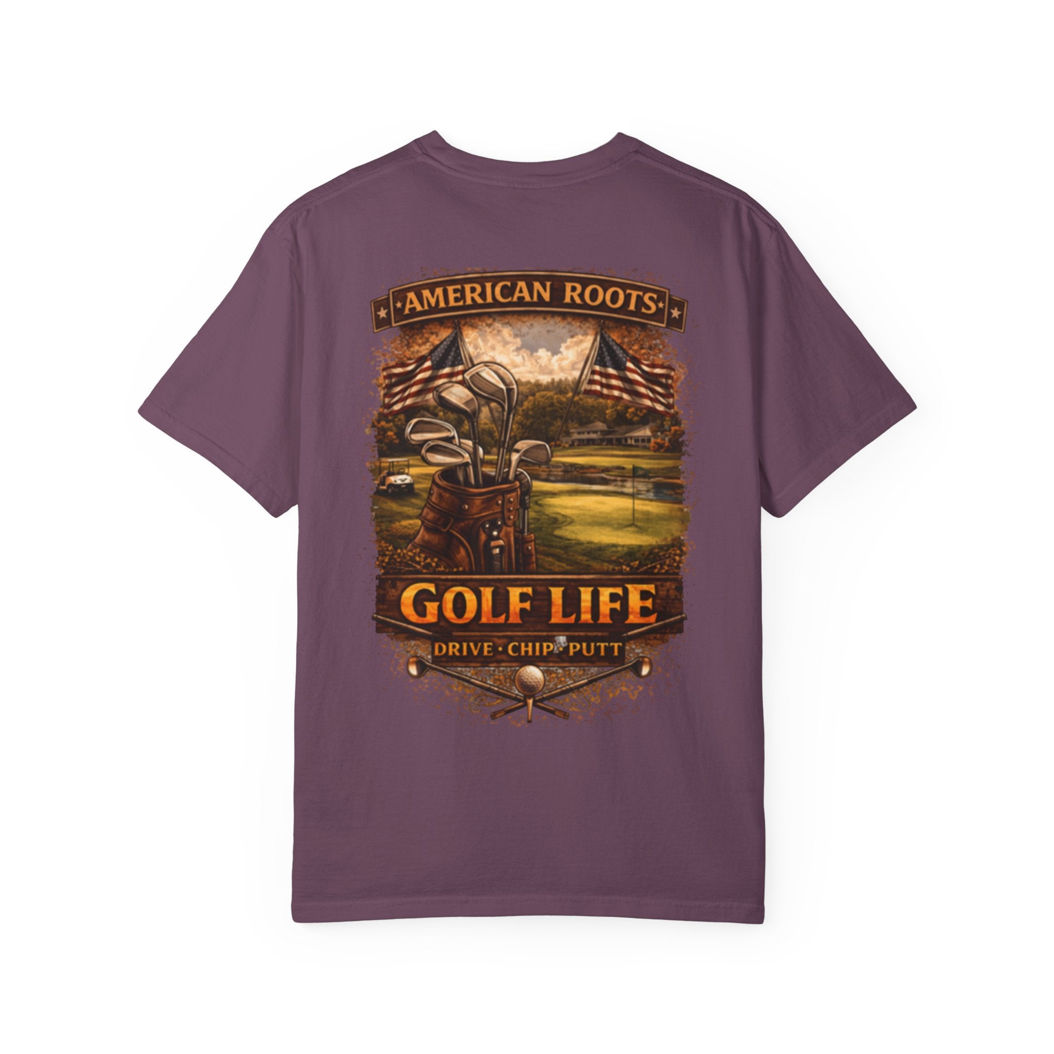 Golf Life T‑Shirt — "American Roots" Vintage Golf Scene Tee