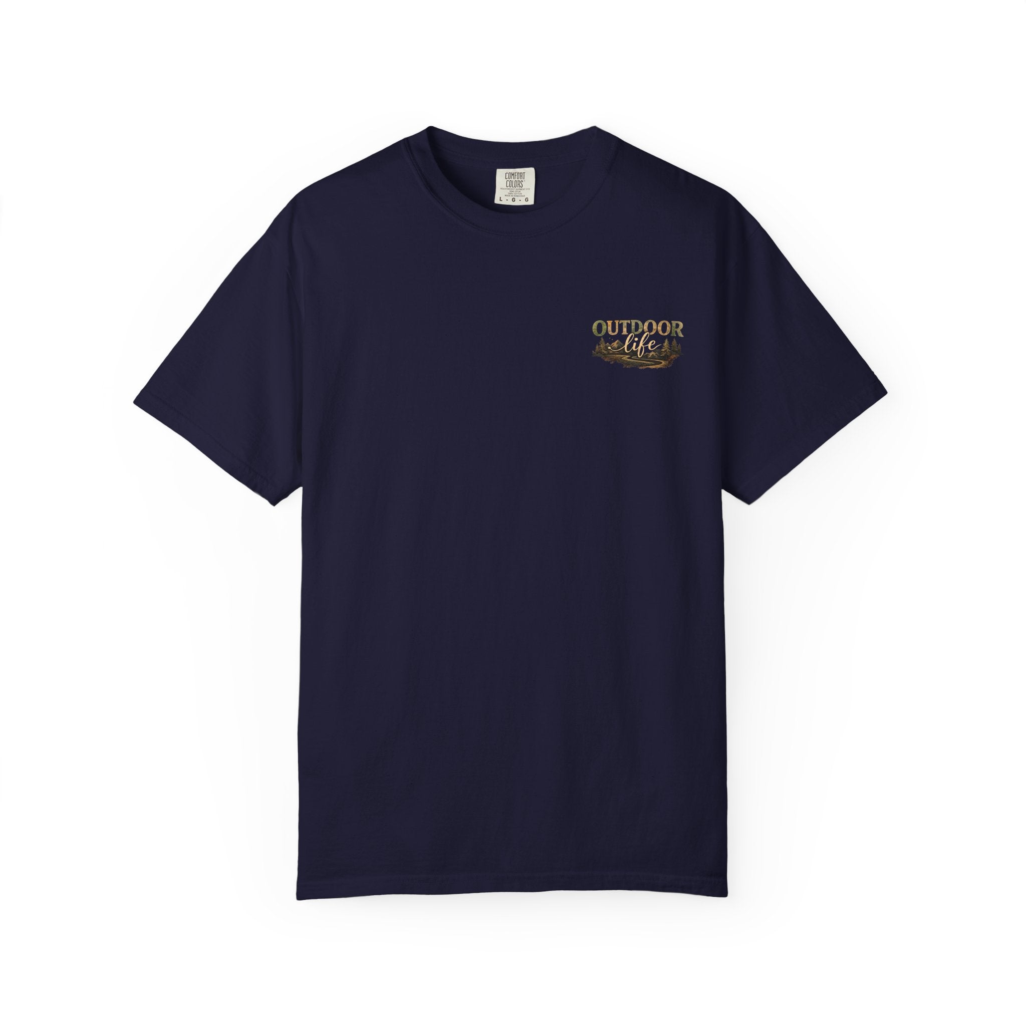 Backwoods & Bonfires T-Shirt — Outdoor Campfire Graphic Tee