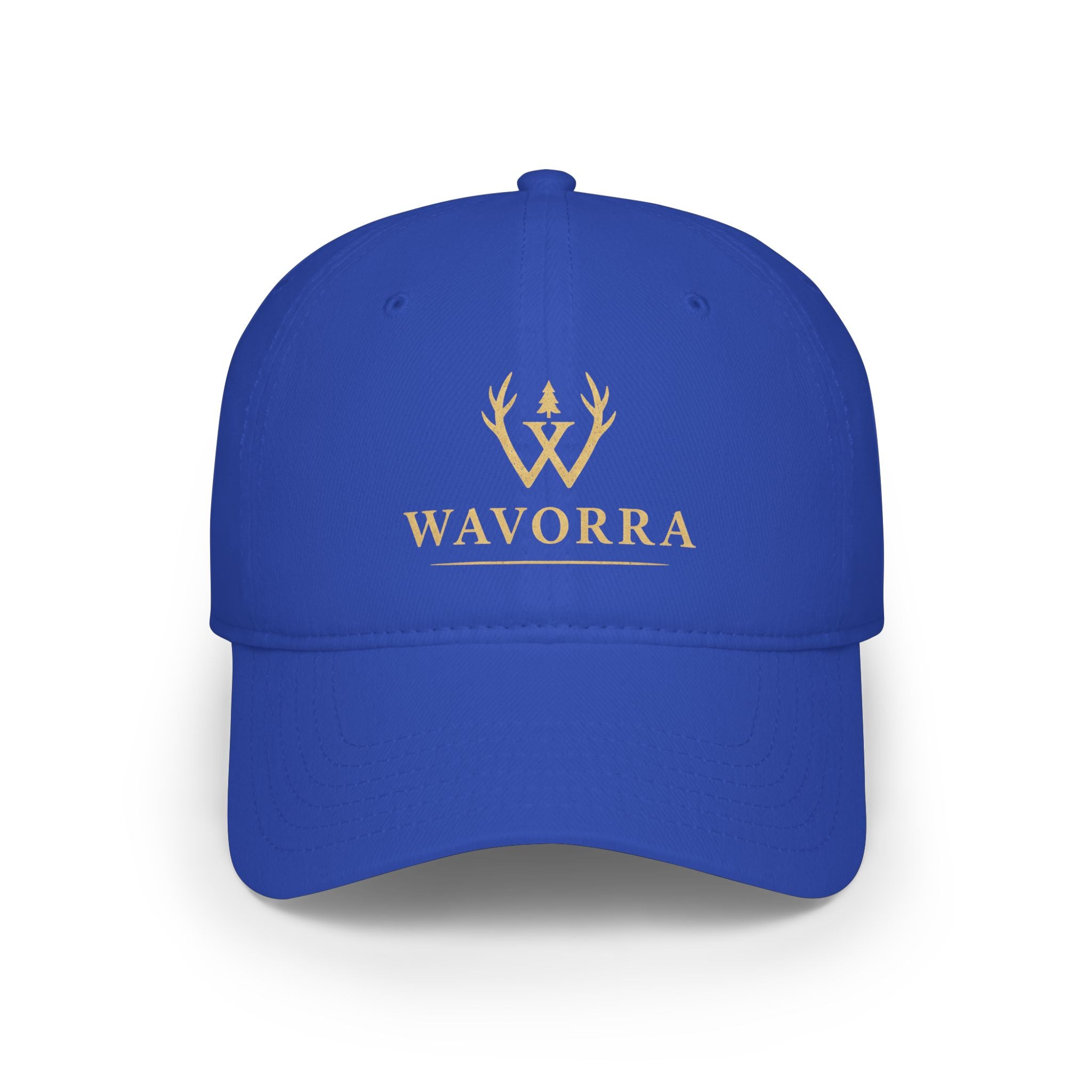 Wavorra Logo Low Profile Baseball Cap — Classic Outdoor Emblem Hat