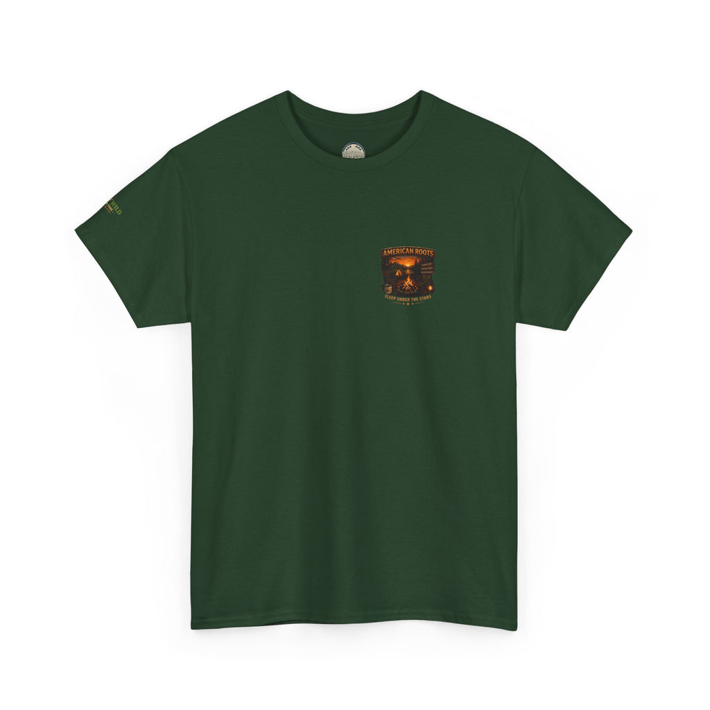 Camping T-Shirt — "American Roots: Sleep Under the Stars" Outdoor Tee
