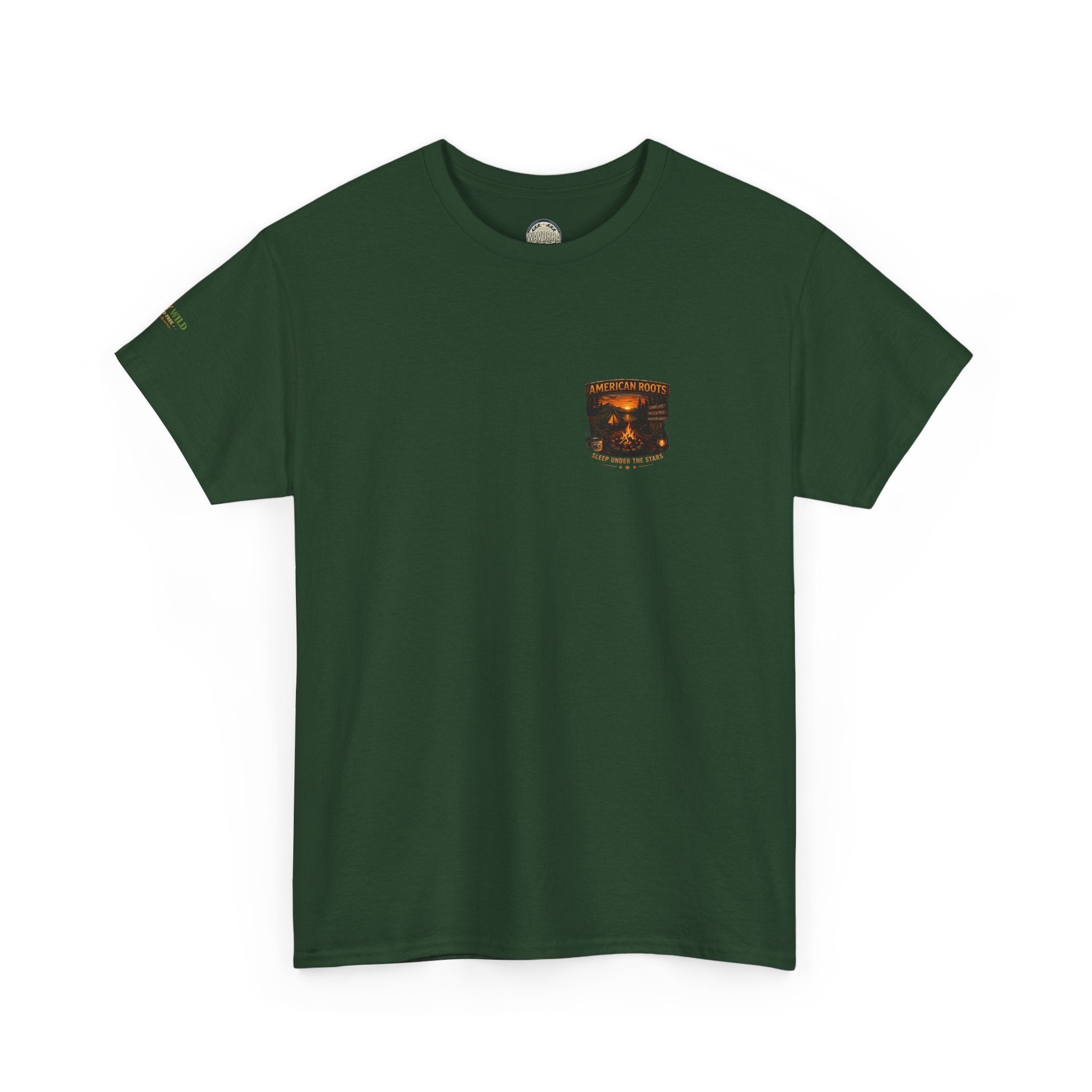 Camping T-Shirt — "American Roots: Sleep Under the Stars" Outdoor Tee