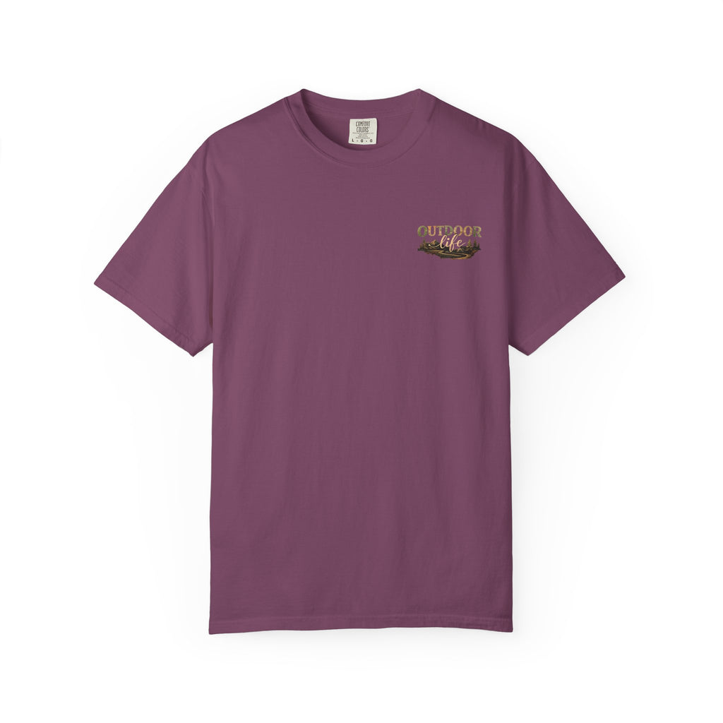 Backwoods & Bonfires T-Shirt — Outdoor Campfire Graphic Tee