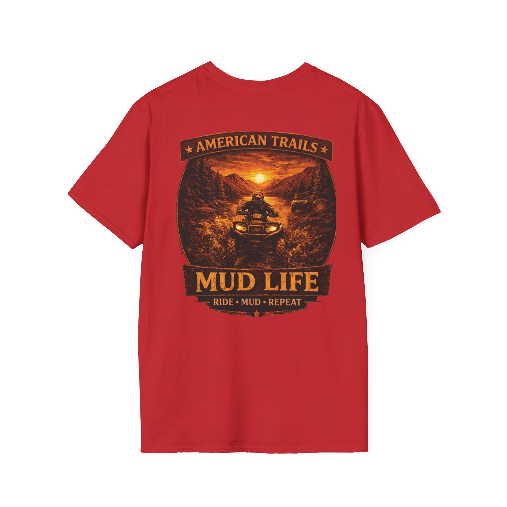Mud Life ATV T‑Shirt — American Trails Off‑Road Adventure Tee (Ride • Mud • Repeat)