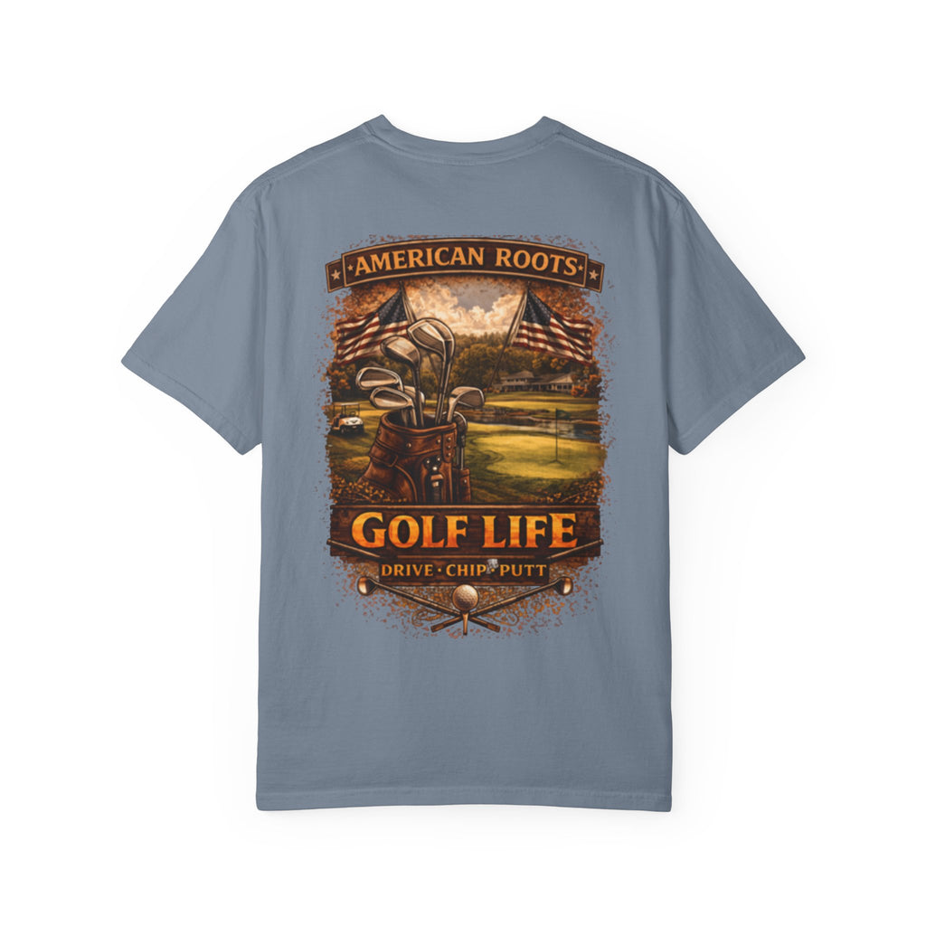 Golf Life T‑Shirt — "American Roots" Vintage Golf Scene Tee