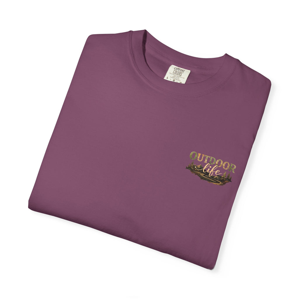 Backwoods & Bonfires T-Shirt — Outdoor Campfire Graphic Tee