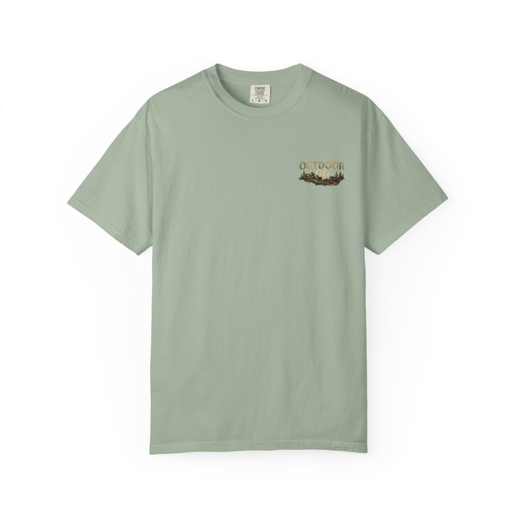 Backwoods & Bonfires T-Shirt — Outdoor Campfire Graphic Tee
