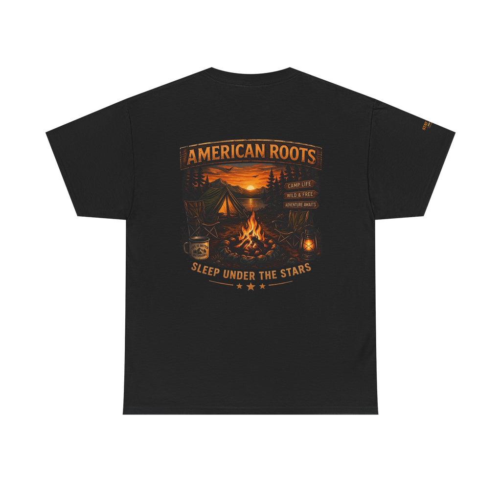 Camping T-Shirt — "American Roots: Sleep Under the Stars" Outdoor Tee