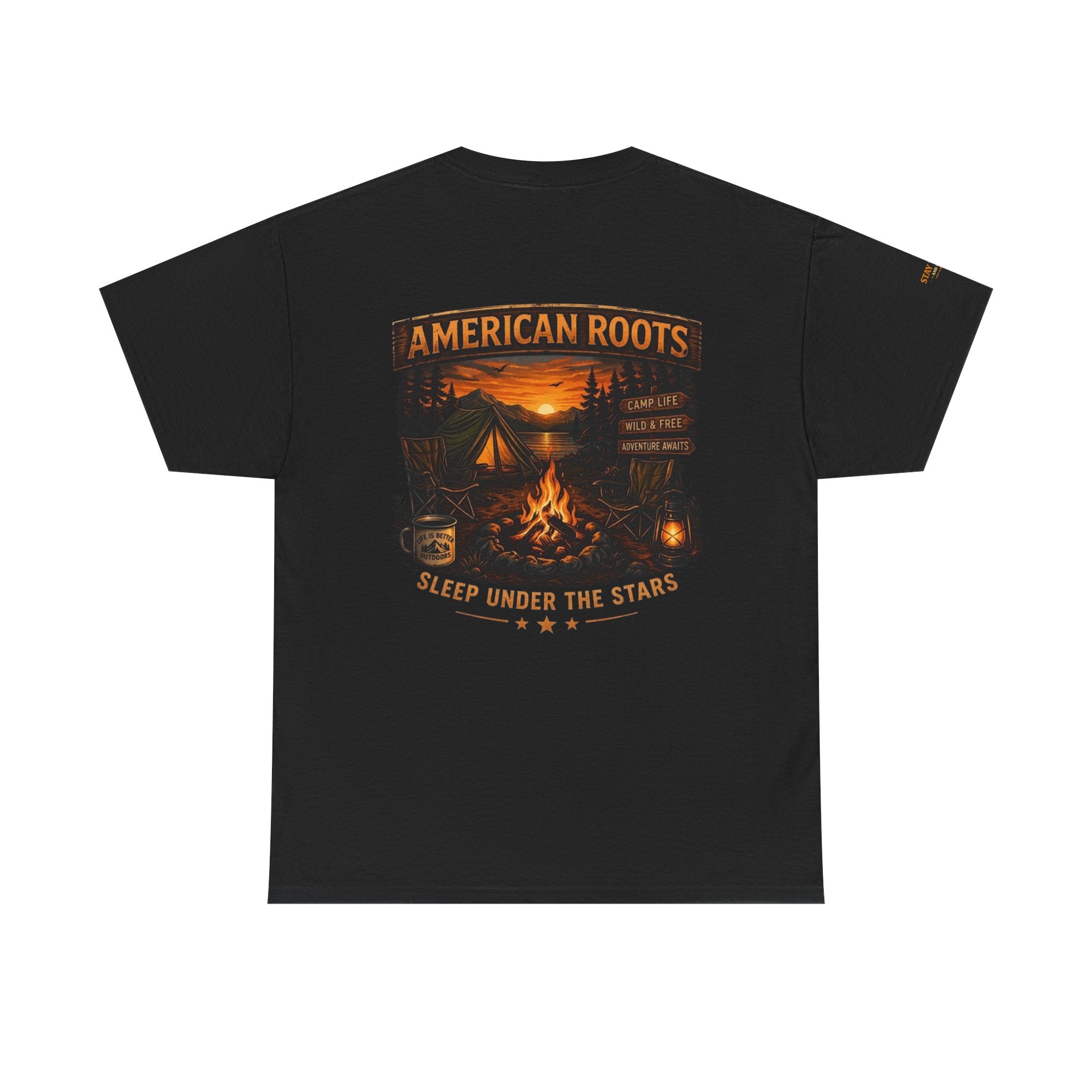 Camping T-Shirt — "American Roots: Sleep Under the Stars" Outdoor Tee