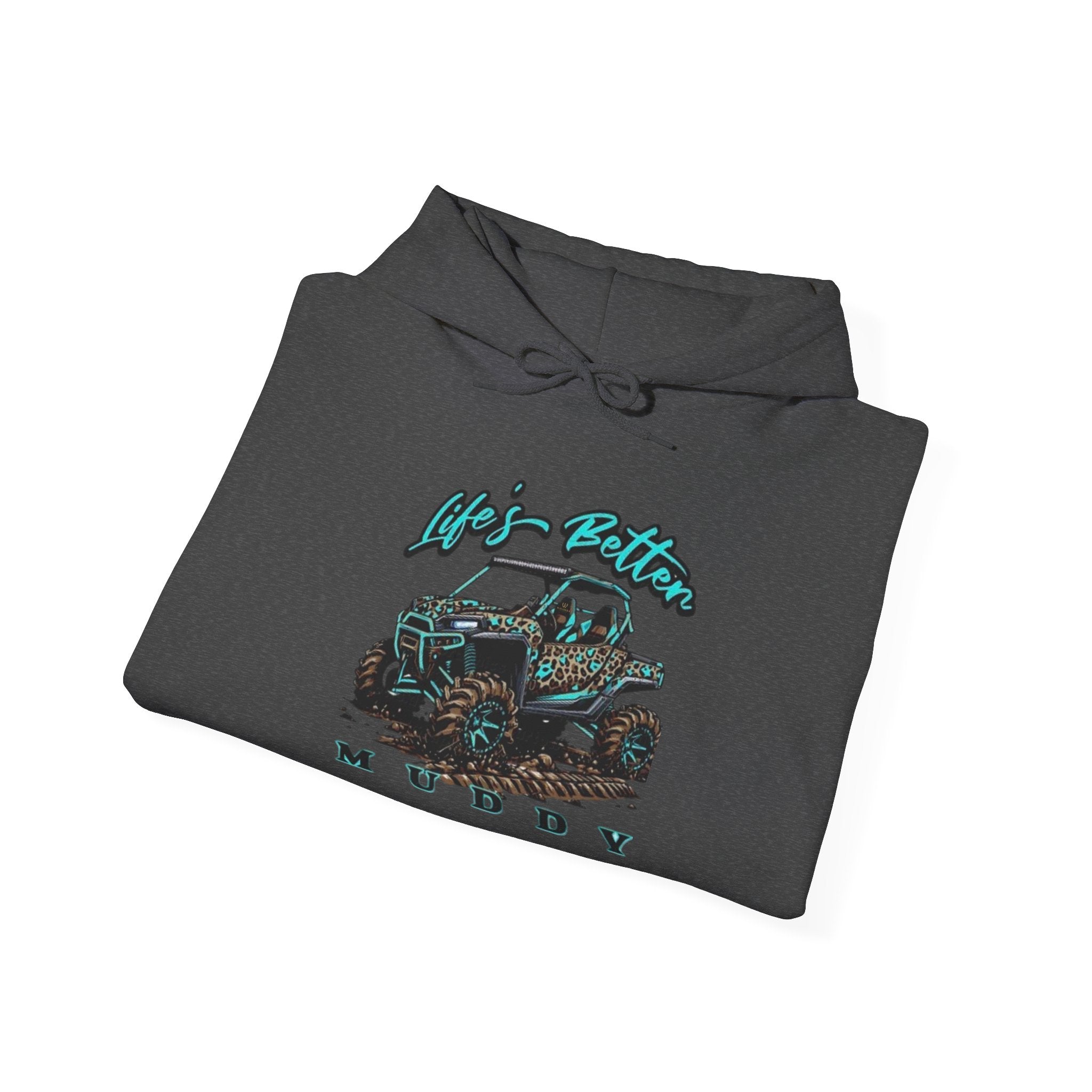 Muddy Off-Road Truck Hoodie — Life's Better Muddy Graphic Pullover
