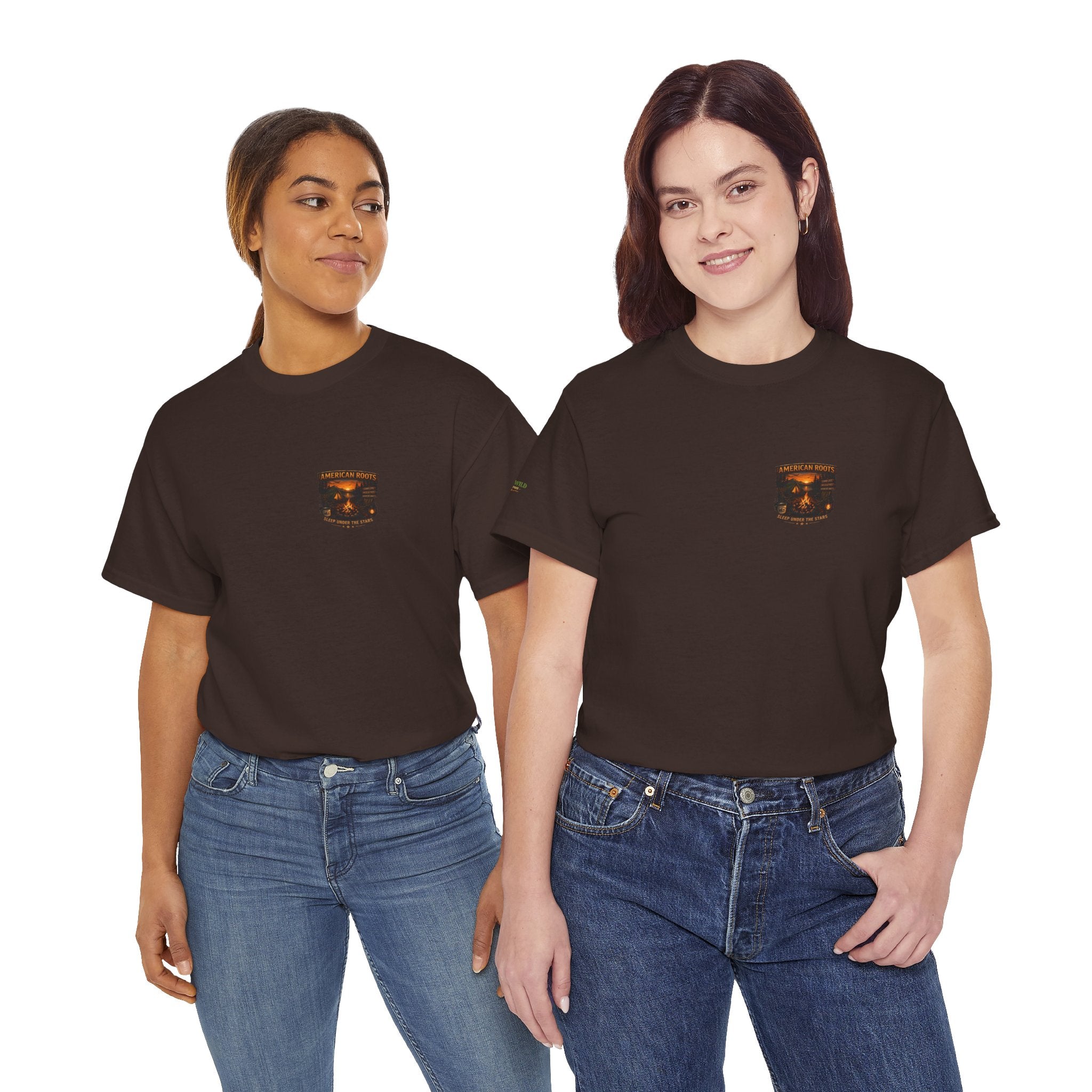 Camping T-Shirt — "American Roots: Sleep Under the Stars" Outdoor Tee
