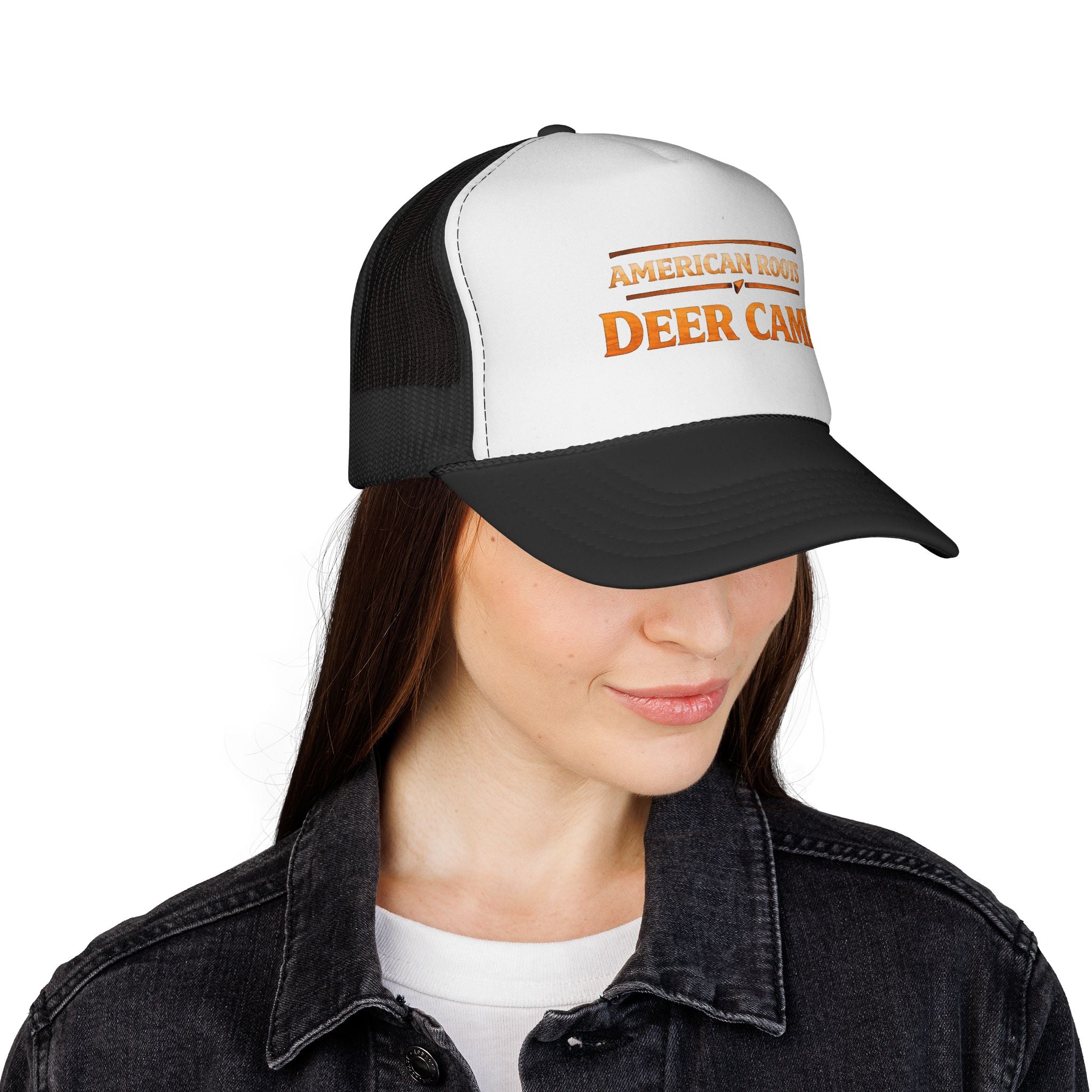 Deer Camp Trucker Hat — "American Roots" Vintage Hunting Cap