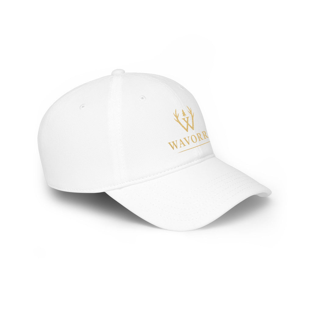 Wavorra Logo Low Profile Baseball Cap — Classic Outdoor Emblem Hat