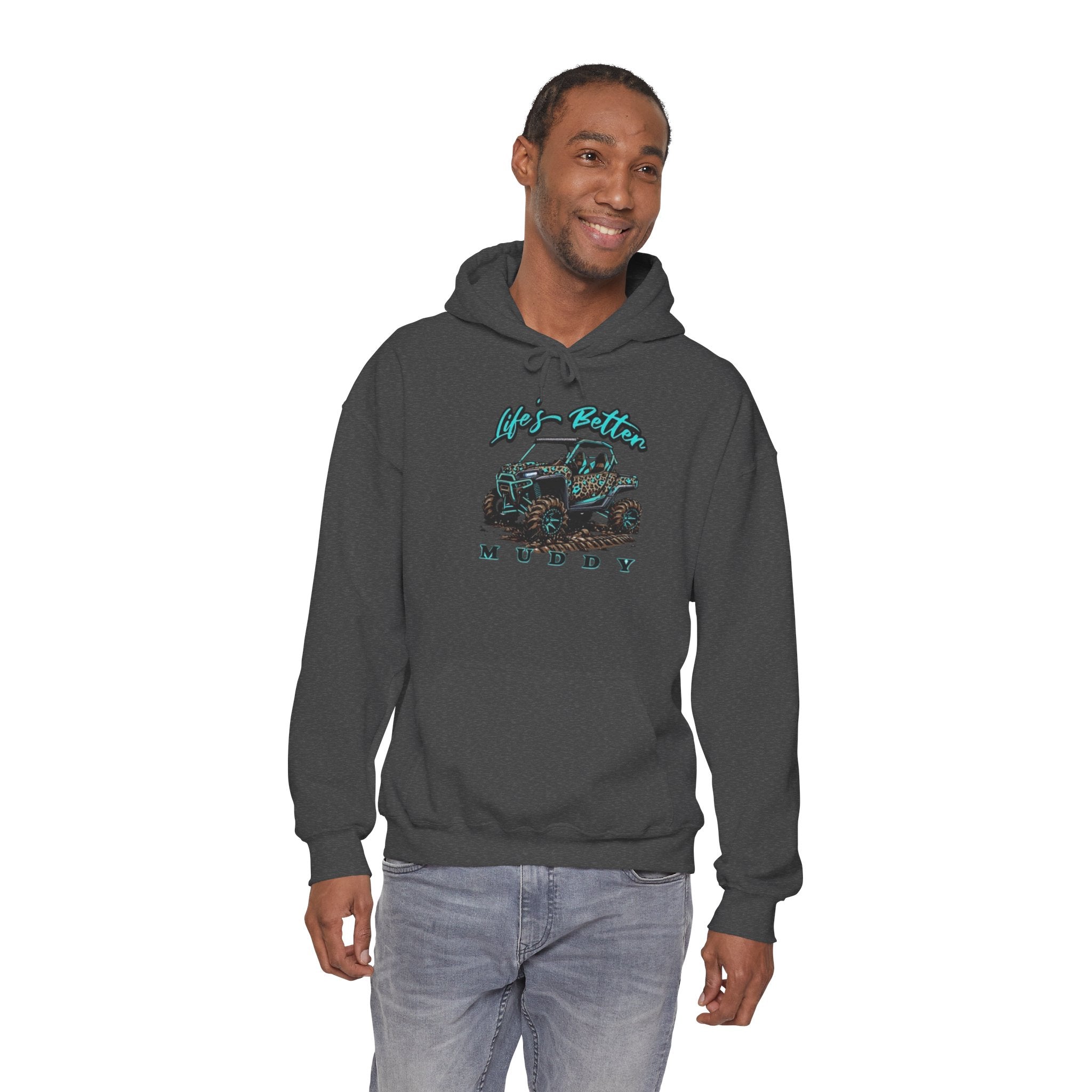 Muddy Off-Road Truck Hoodie — Life's Better Muddy Graphic Pullover