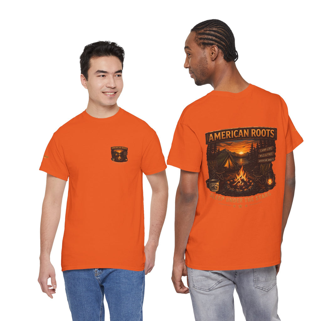 Camping T-Shirt — "American Roots: Sleep Under the Stars" Outdoor Tee