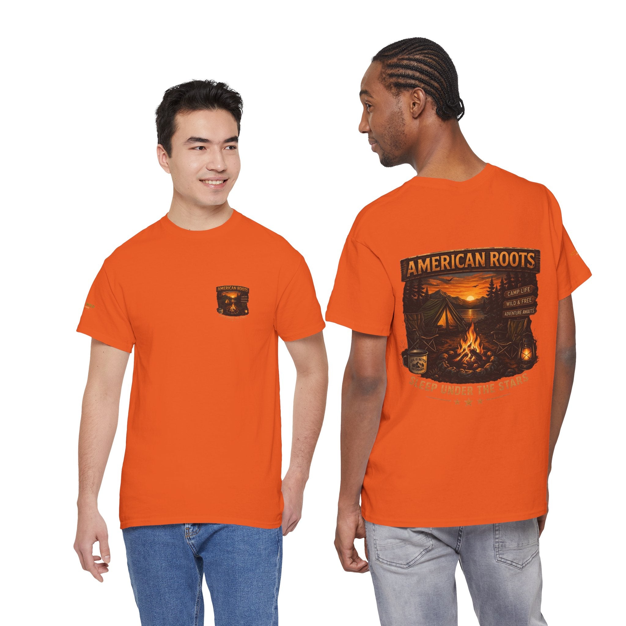 Camping T-Shirt — "American Roots: Sleep Under the Stars" Outdoor Tee