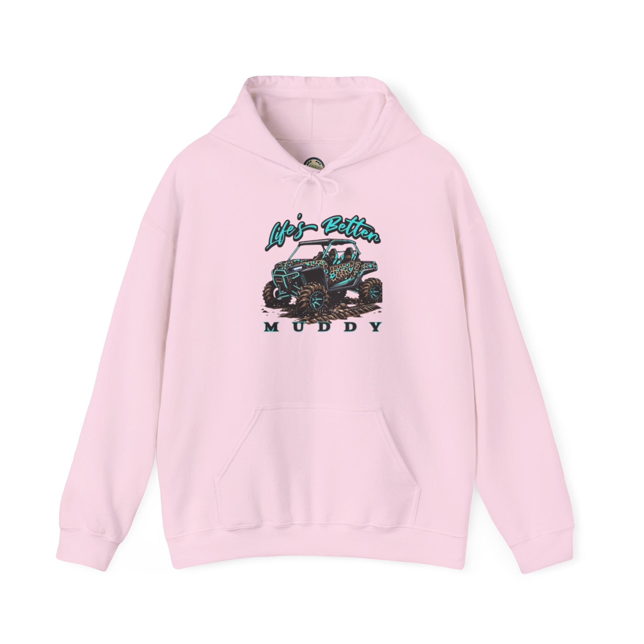 Muddy Off-Road Truck Hoodie — Life's Better Muddy Graphic Pullover