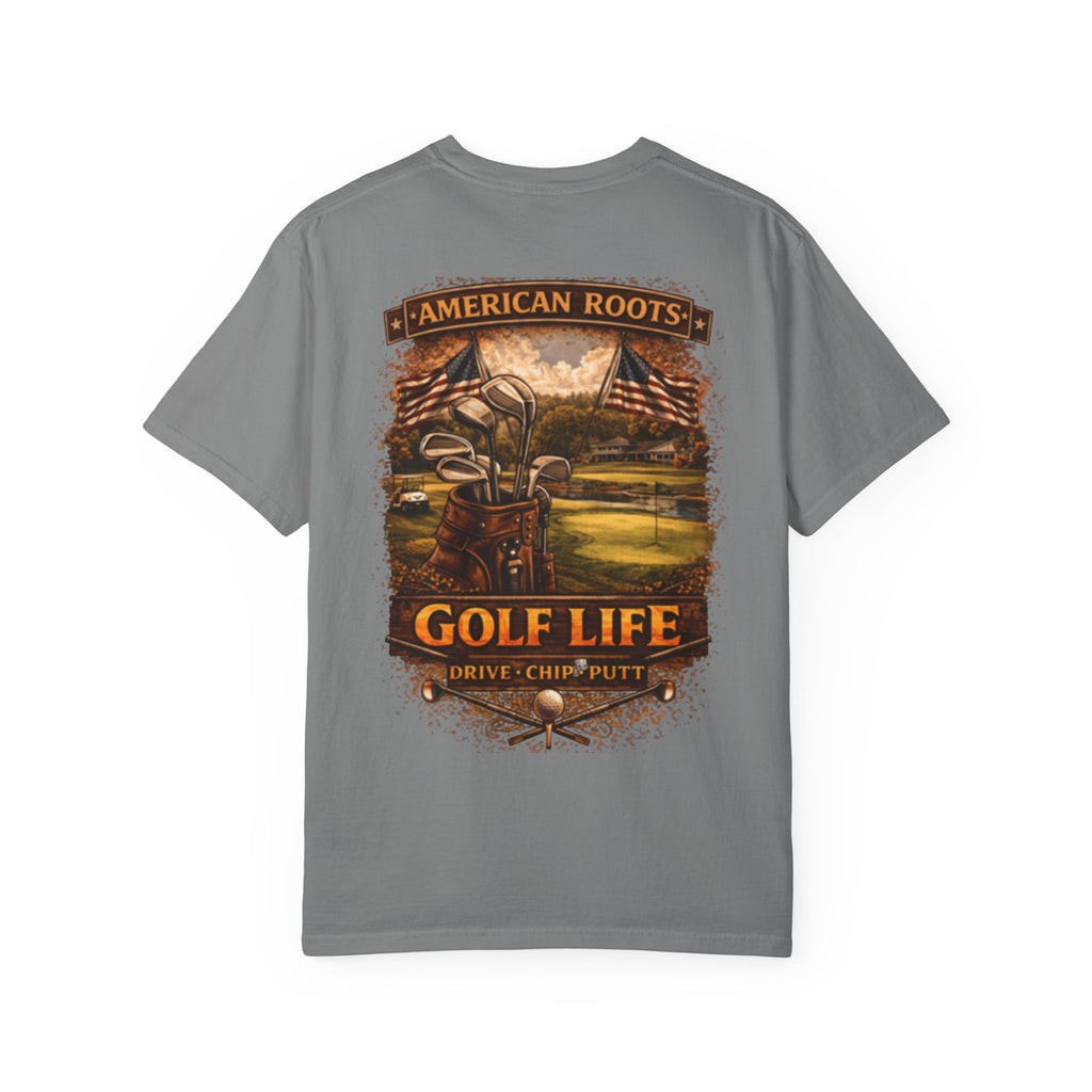 Golf Life T‑Shirt — "American Roots" Vintage Golf Scene Tee