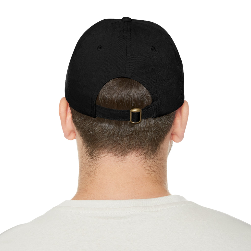 Wavorra Leather Patch Dad Hat — Vintage Mountain Logo Cap