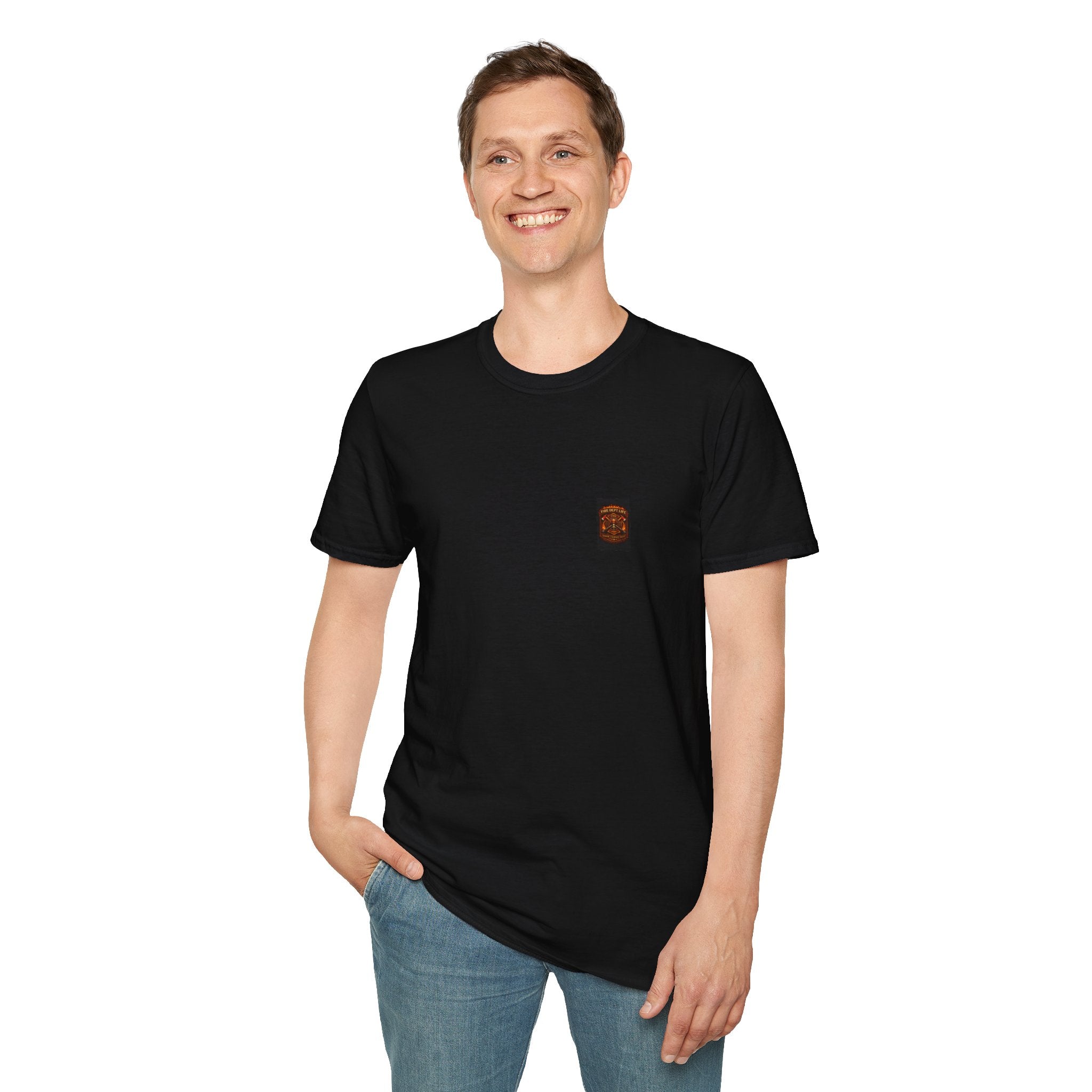 Fire Dept Life T‑Shirt — First Due Fire Truck Graphic Tee