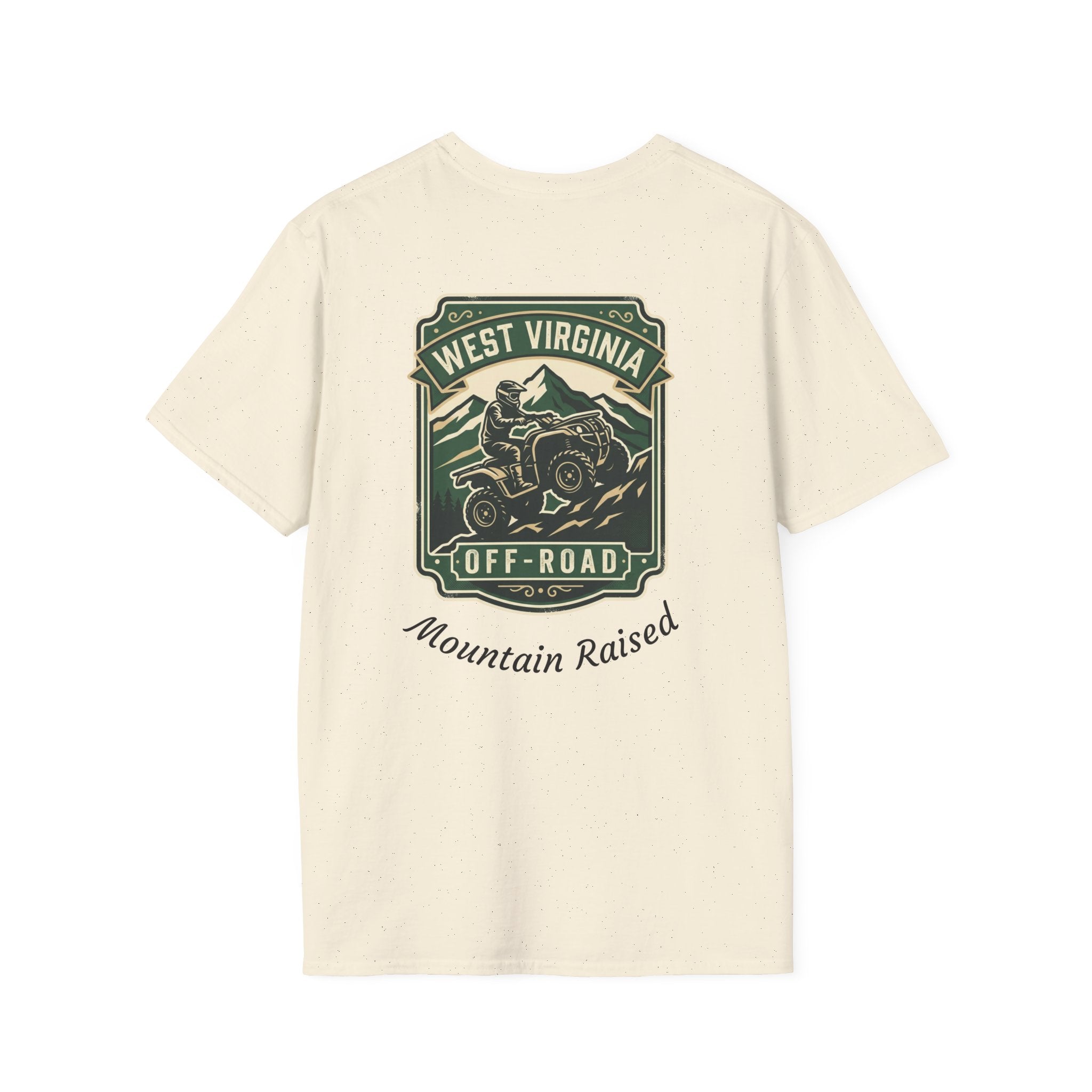 West Virginia Off-Road T-Shirt — "Mountain Raised" ATV Graphic