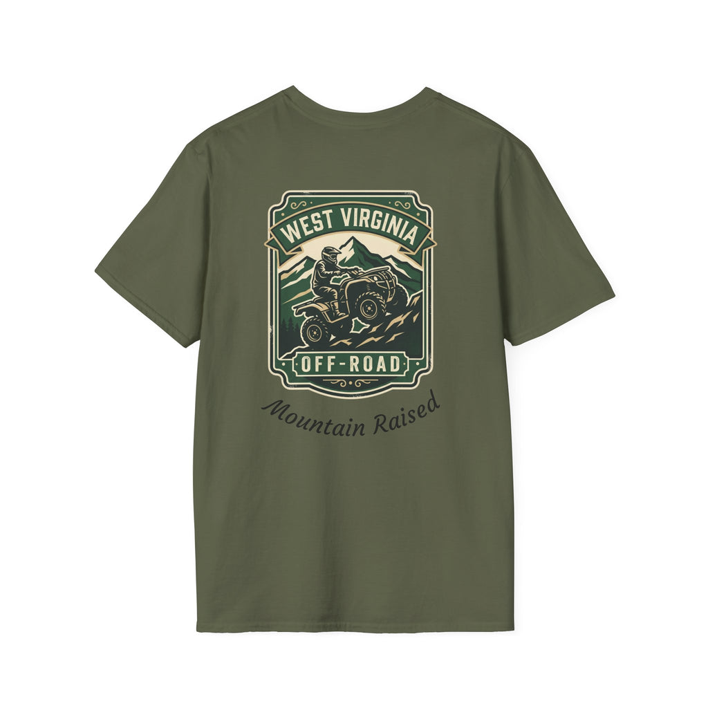 West Virginia Off-Road T-Shirt — "Mountain Raised" ATV Graphic
