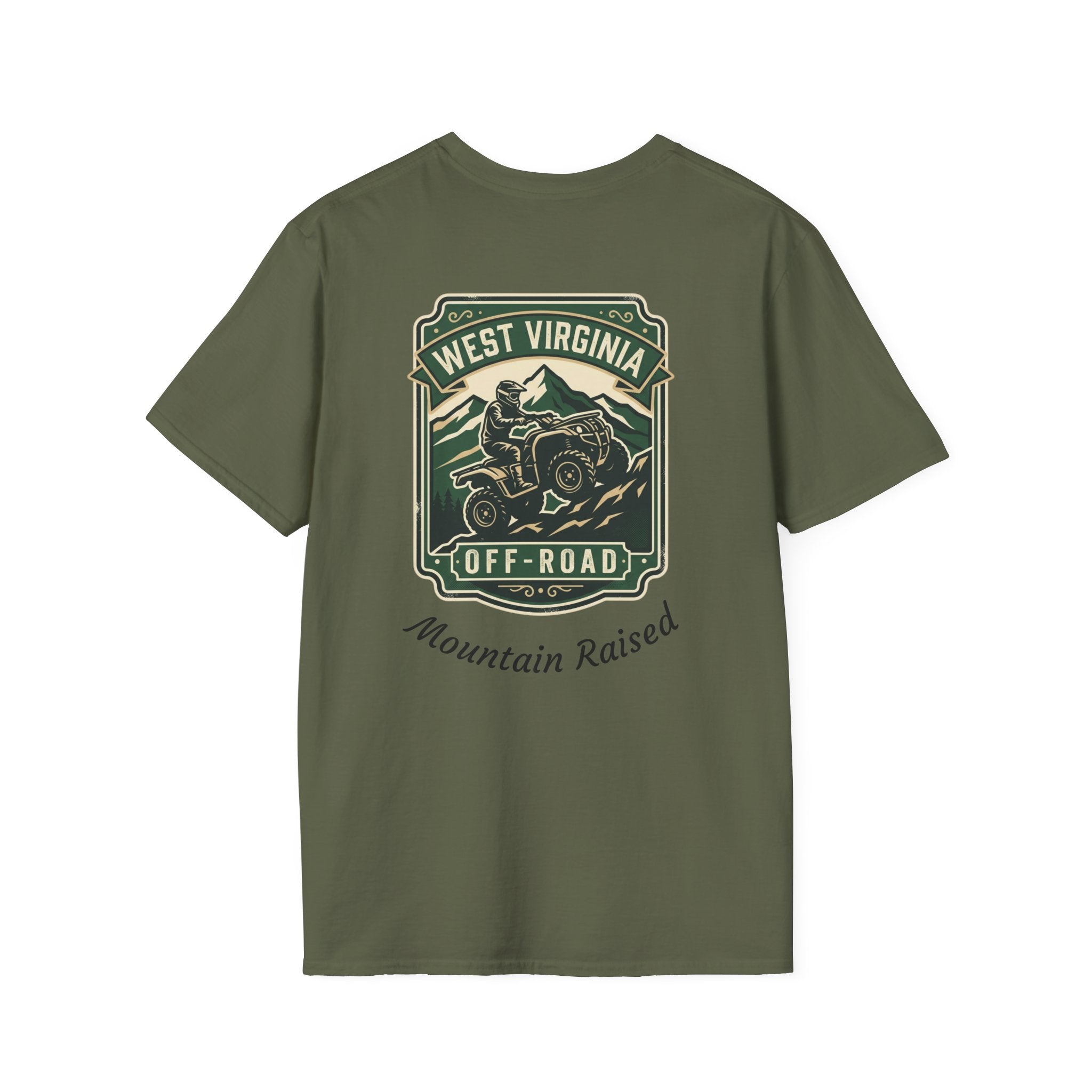 West Virginia Off-Road T-Shirt — "Mountain Raised" ATV Graphic