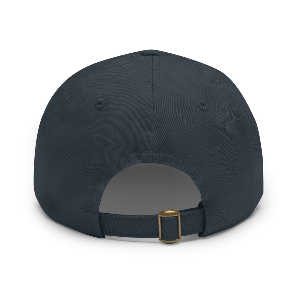 Wavorra Leather Patch Dad Hat — Vintage Mountain Logo Cap