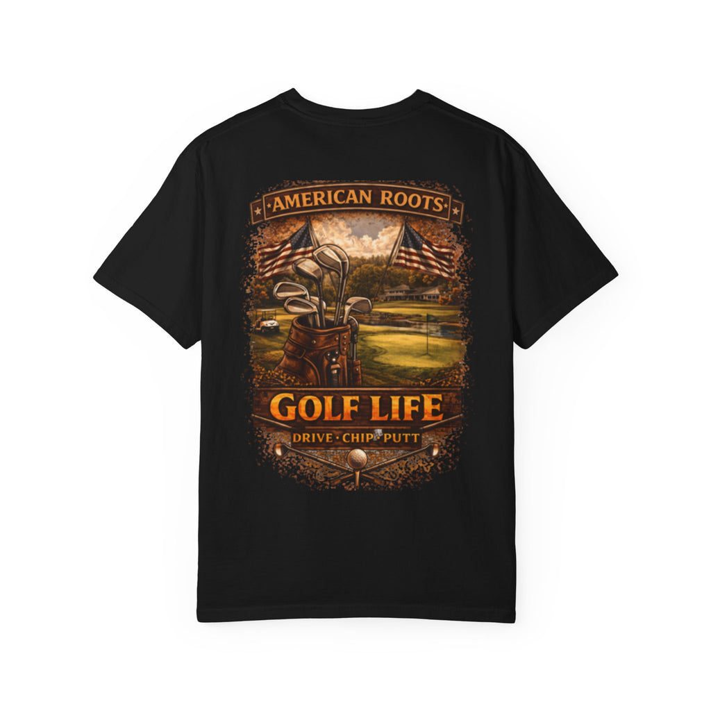 Golf Life T‑Shirt — "American Roots" Vintage Golf Scene Tee