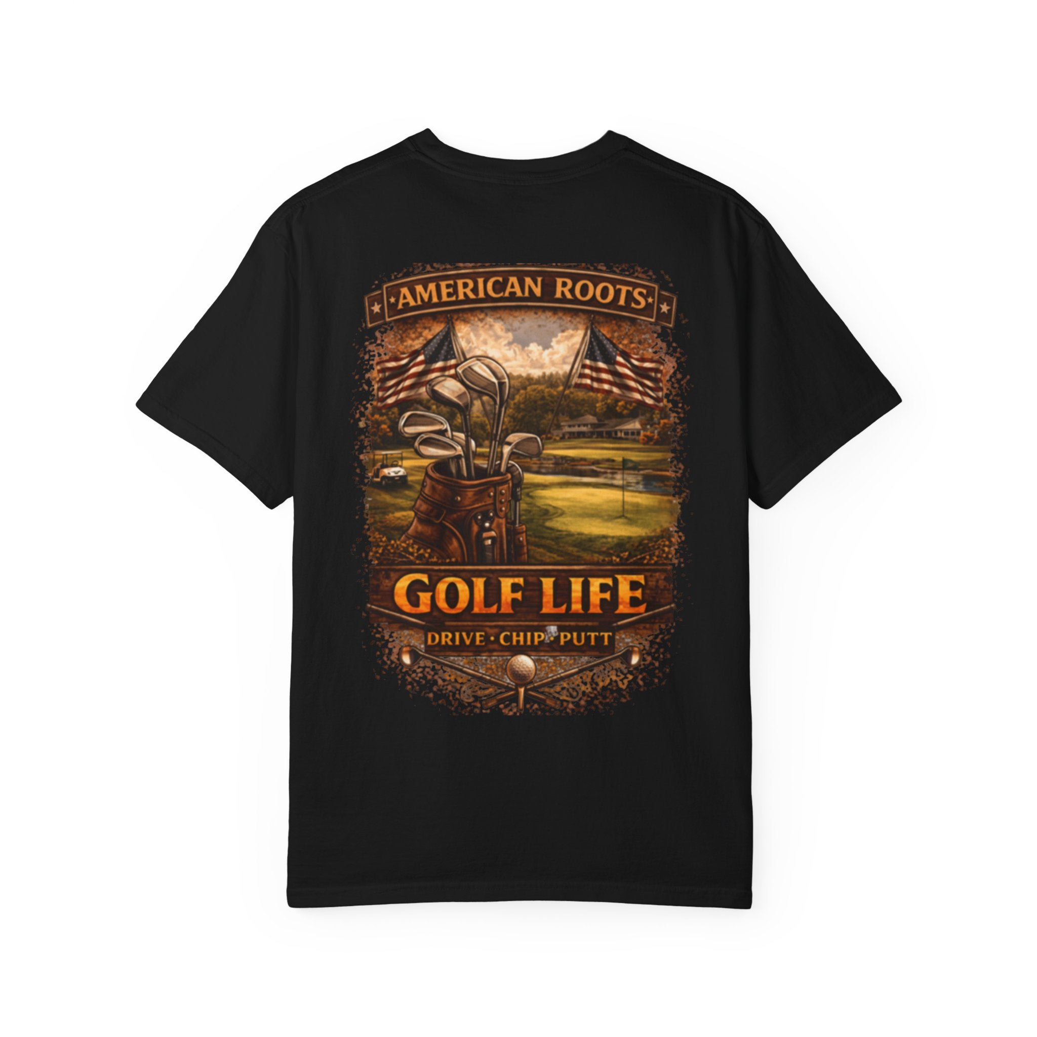 Golf Life T‑Shirt — "American Roots" Vintage Golf Scene Tee