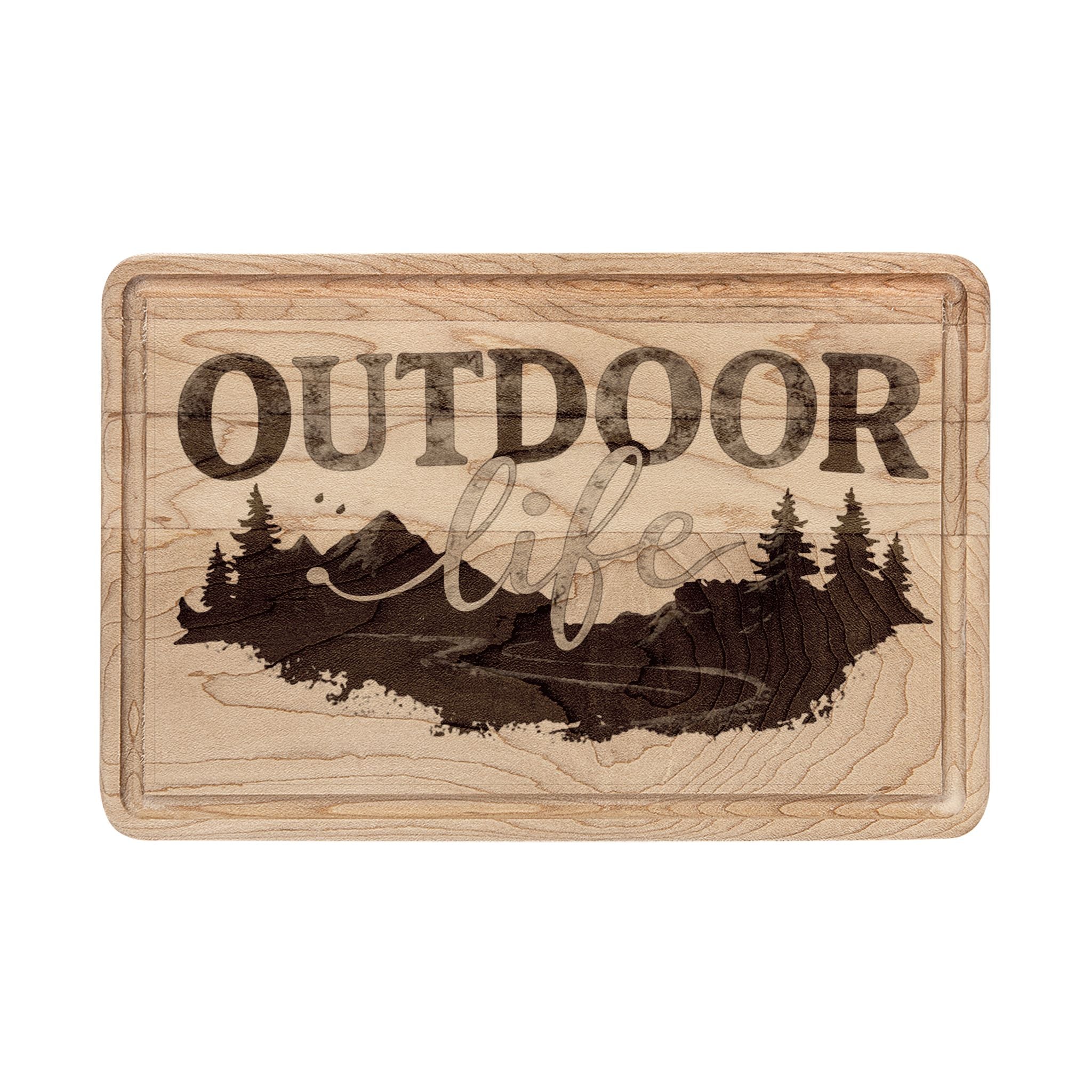 Outdoor Life Engraved Wood Cutting Board