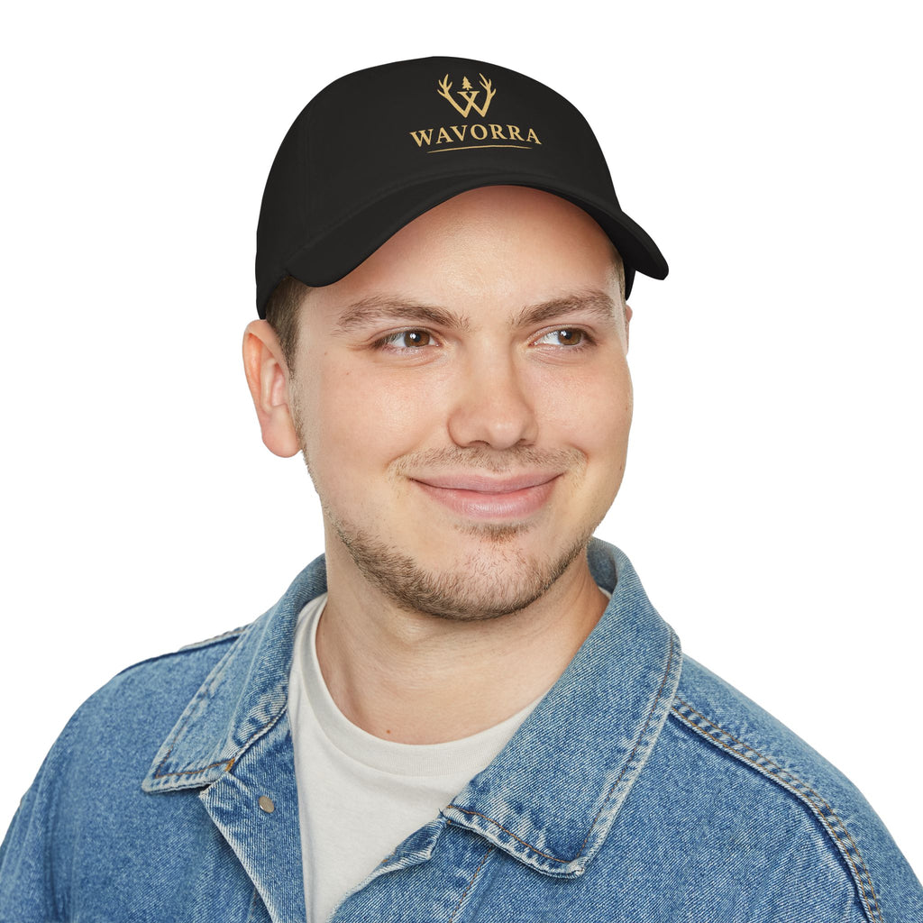 Wavorra Logo Low Profile Baseball Cap — Classic Outdoor Emblem Hat