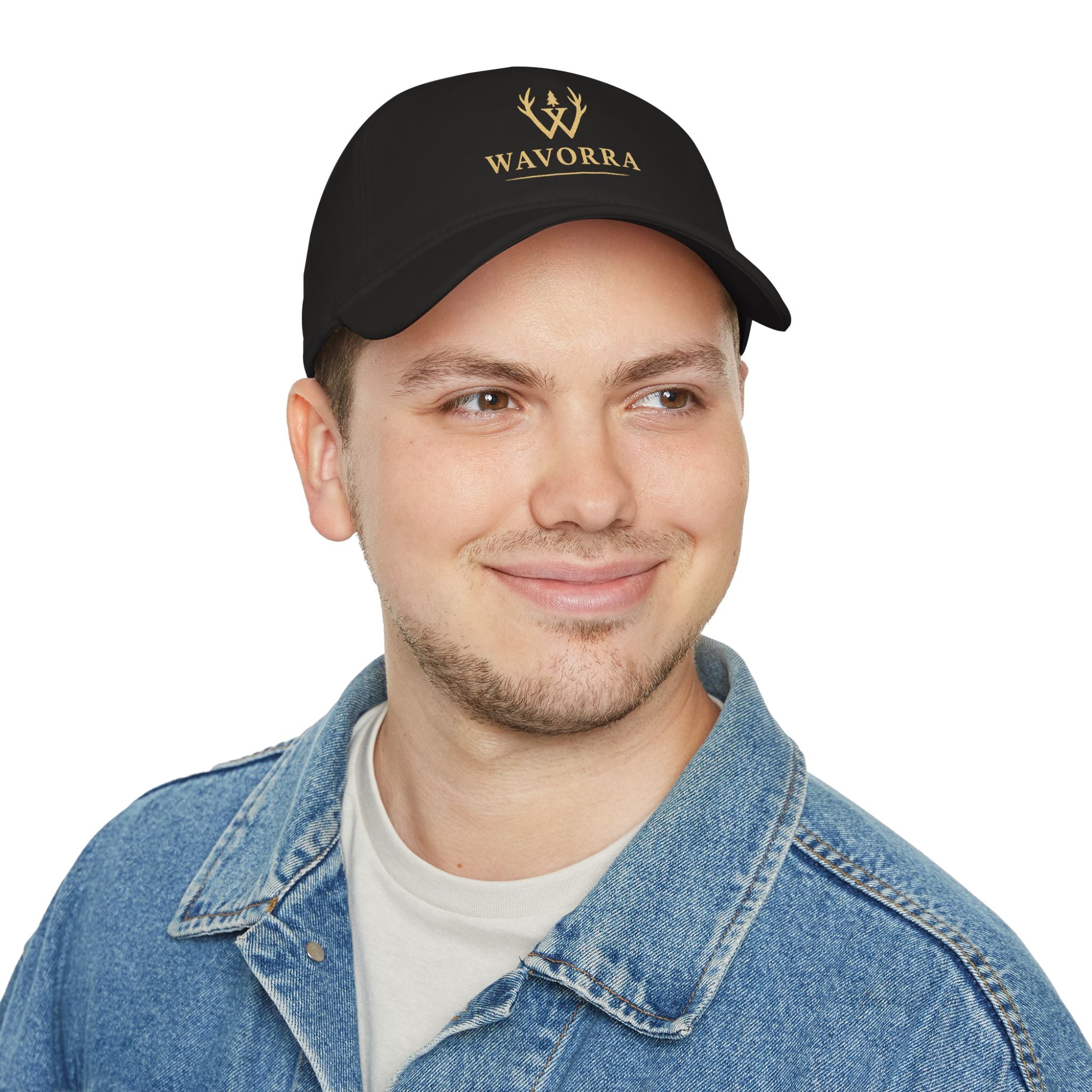 Wavorra Logo Low Profile Baseball Cap — Classic Outdoor Emblem Hat