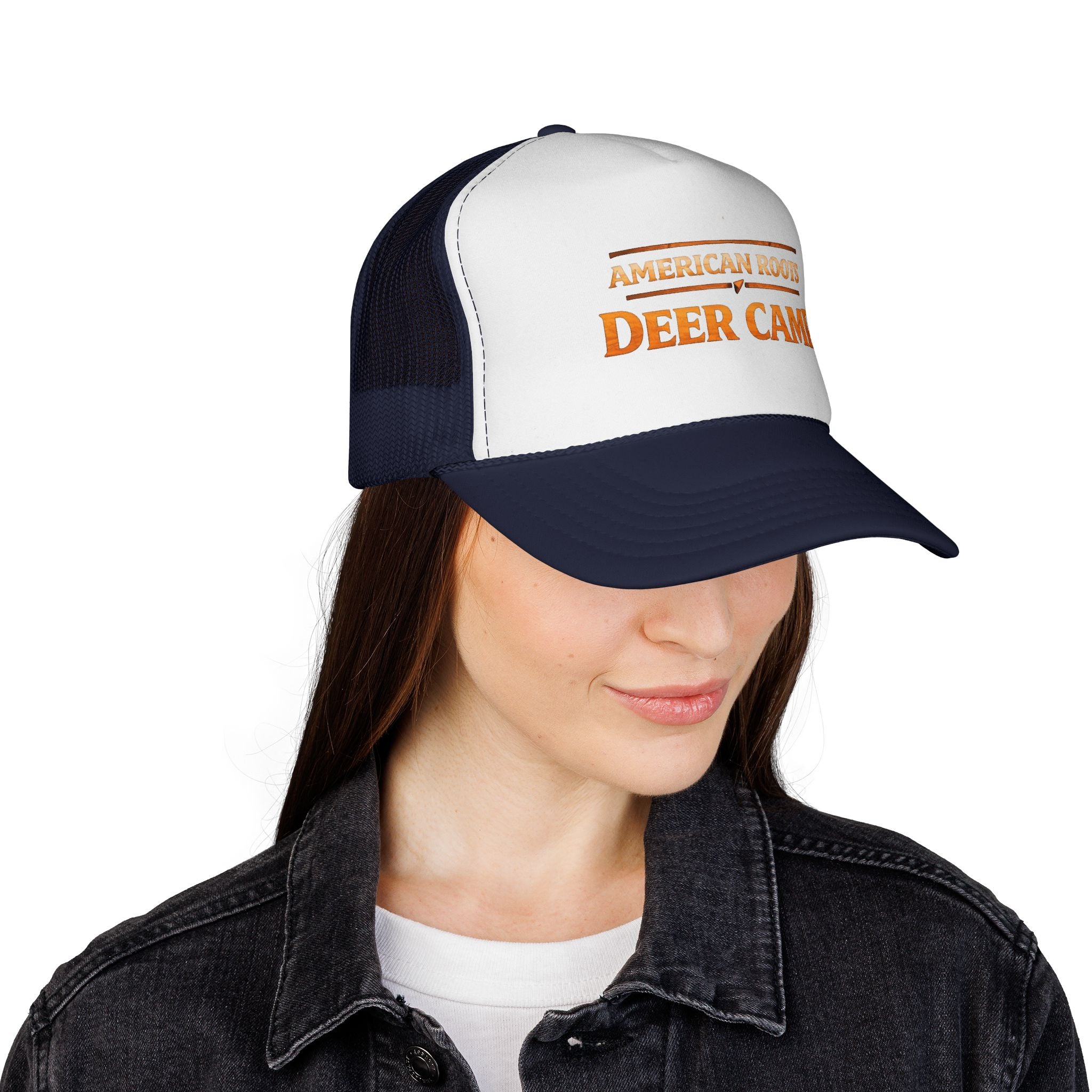 Deer Camp Trucker Hat — "American Roots" Vintage Hunting Cap