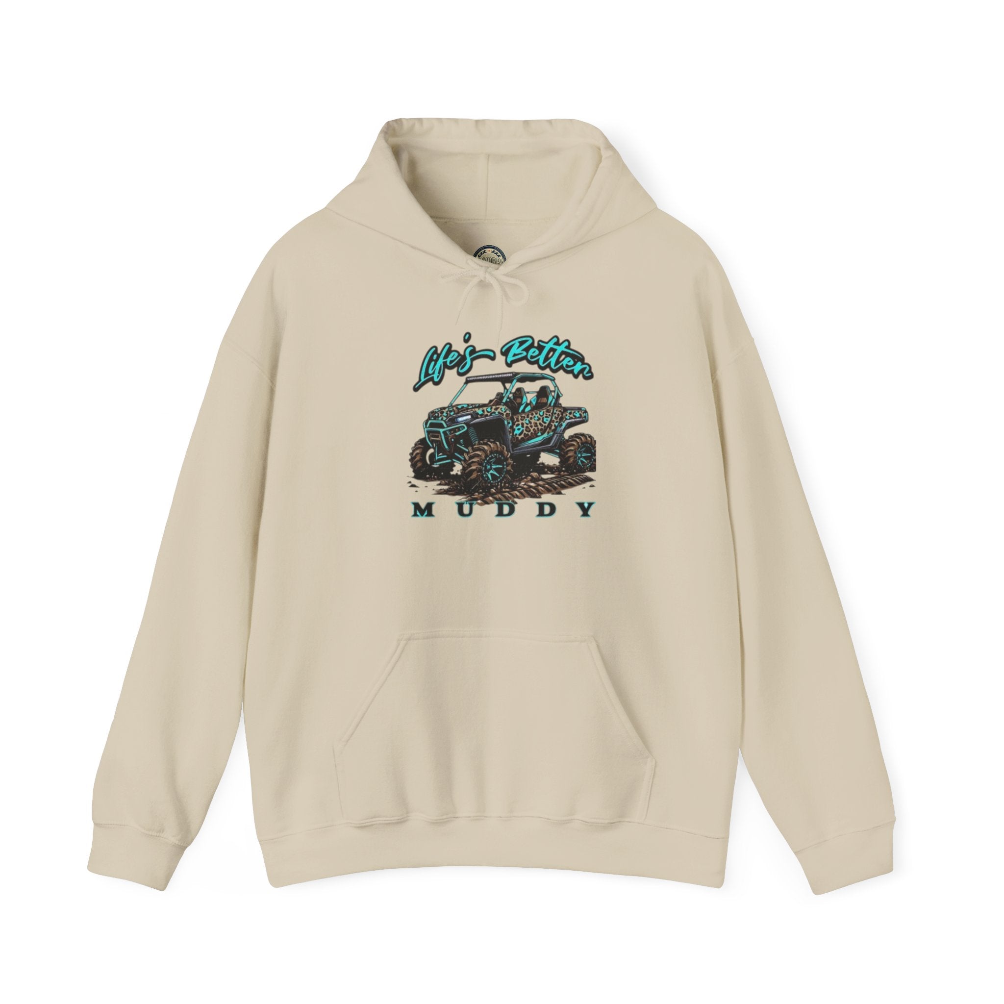 Muddy Off-Road Truck Hoodie — Life's Better Muddy Graphic Pullover