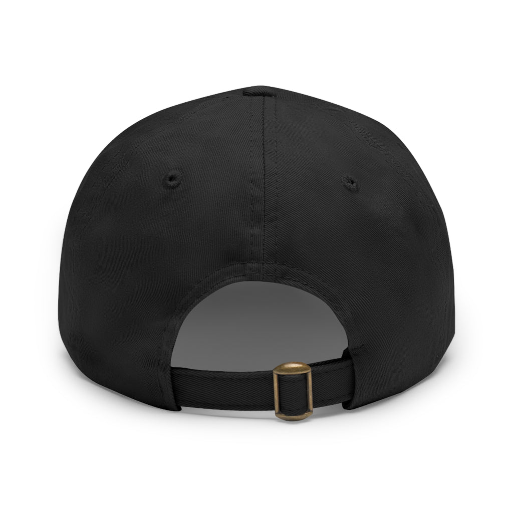 Wavorra Leather Patch Dad Hat — Vintage Mountain Logo Cap