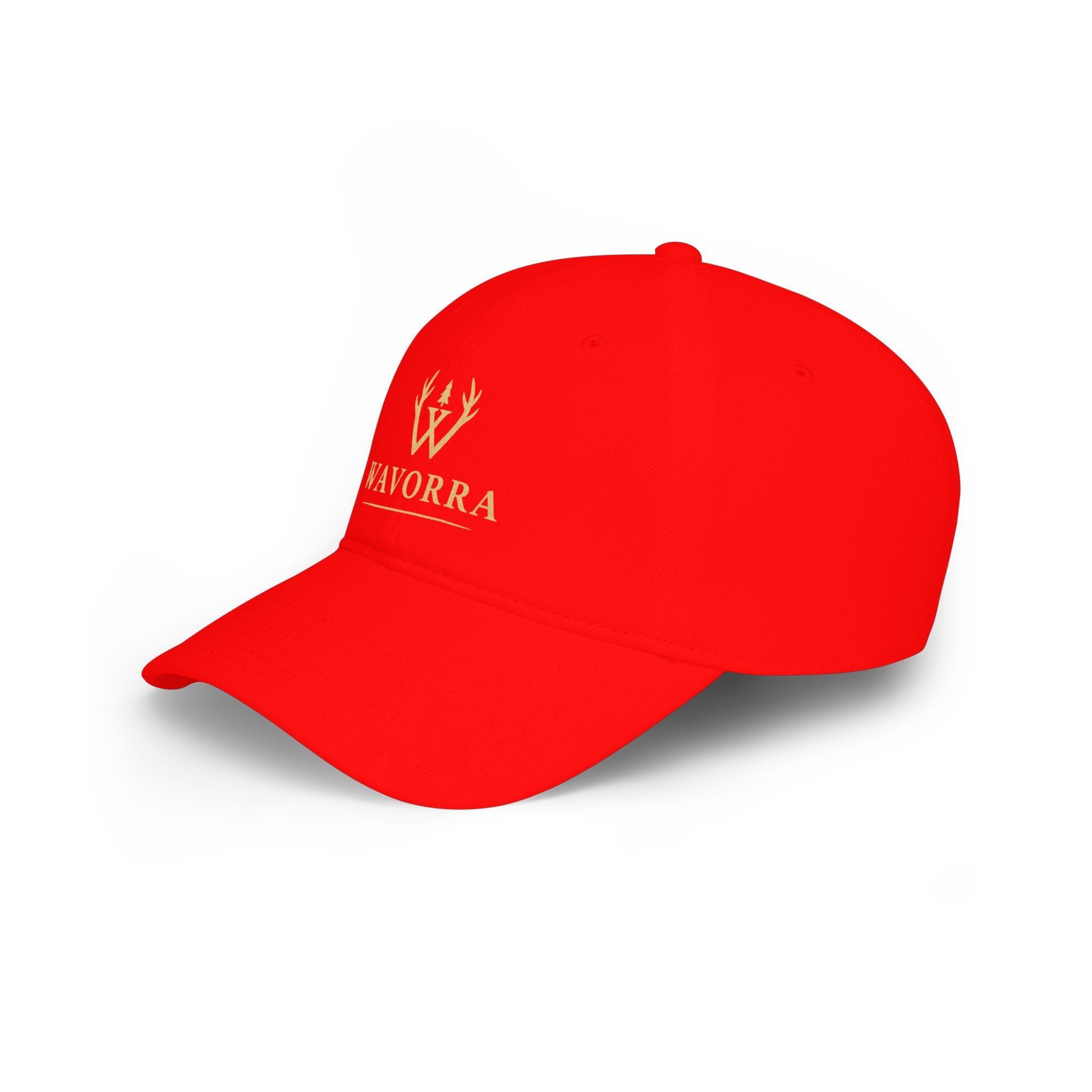 Wavorra Logo Low Profile Baseball Cap — Classic Outdoor Emblem Hat