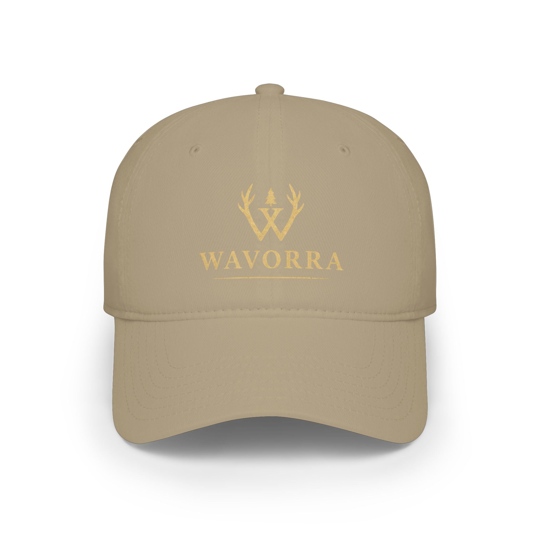 Wavorra Logo Low Profile Baseball Cap — Classic Outdoor Emblem Hat