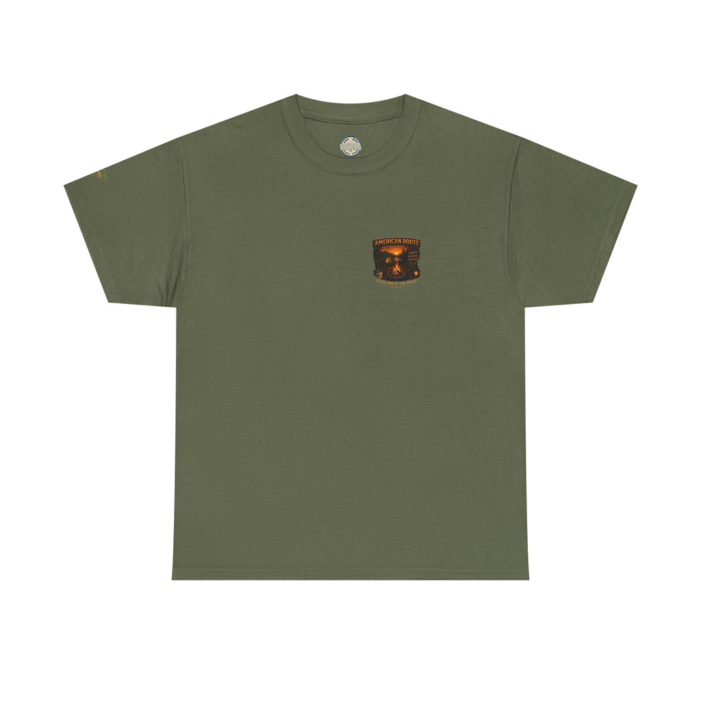 Camping T-Shirt — "American Roots: Sleep Under the Stars" Outdoor Tee