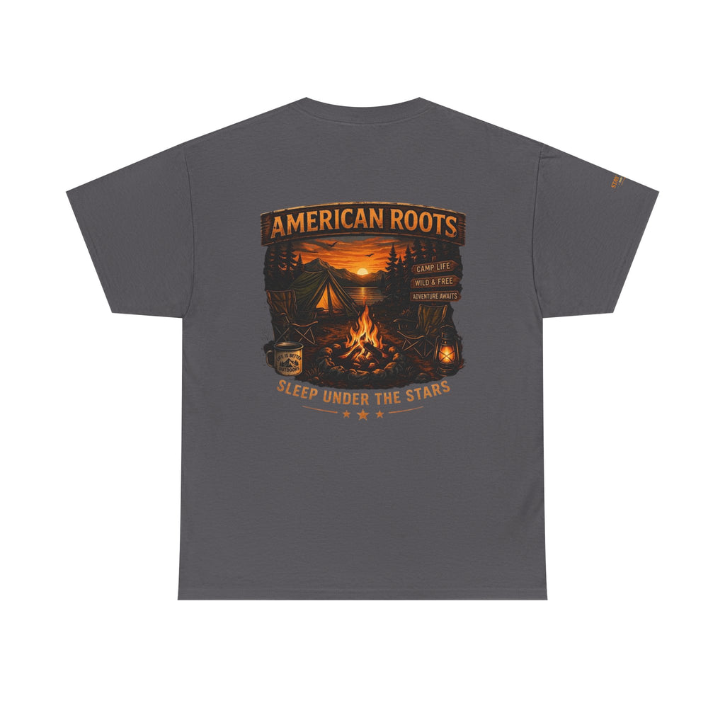 Camping T-Shirt — "American Roots: Sleep Under the Stars" Outdoor Tee