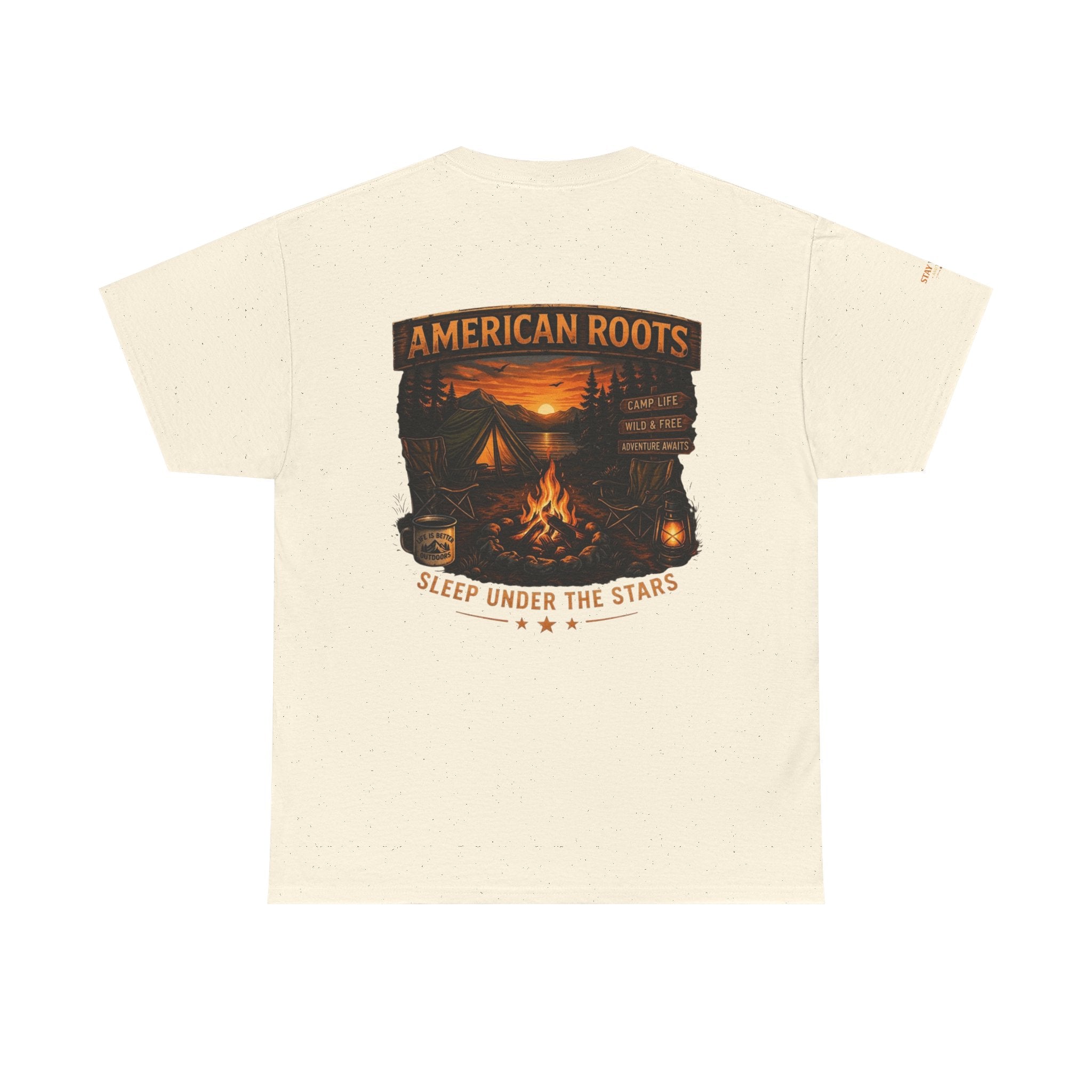 Camping T-Shirt — "American Roots: Sleep Under the Stars" Outdoor Tee