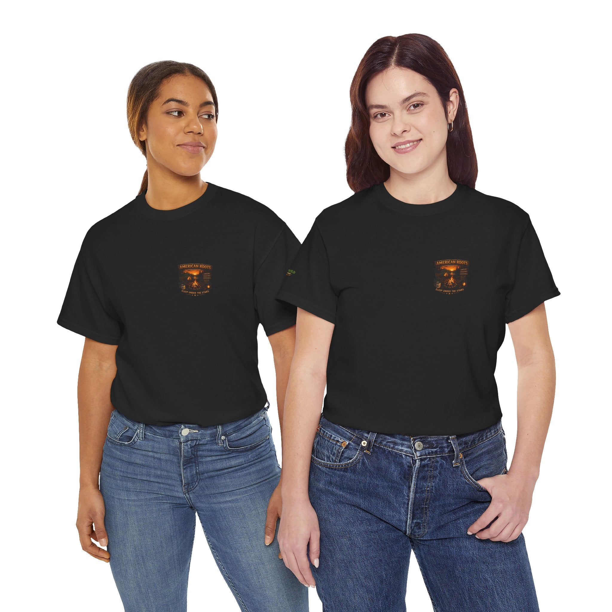 Camping T-Shirt — "American Roots: Sleep Under the Stars" Outdoor Tee