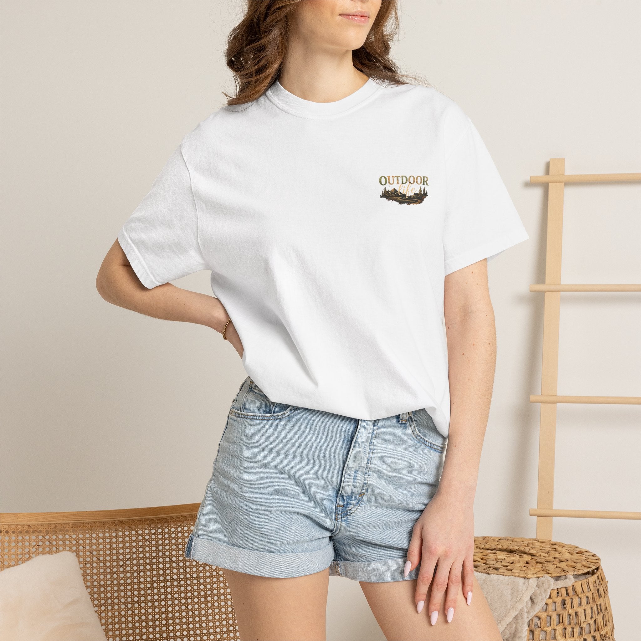 Backwoods & Bonfires T-Shirt — Outdoor Campfire Graphic Tee