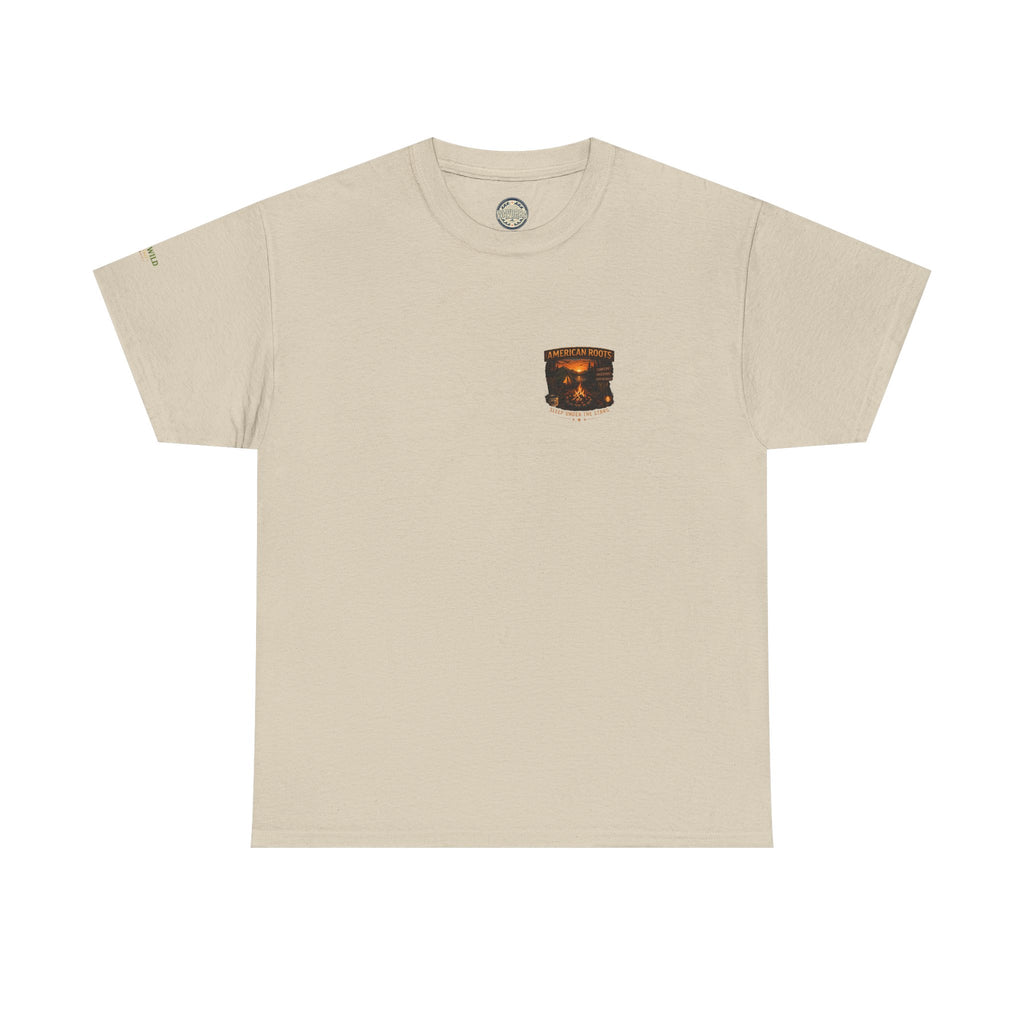 Camping T-Shirt — "American Roots: Sleep Under the Stars" Outdoor Tee