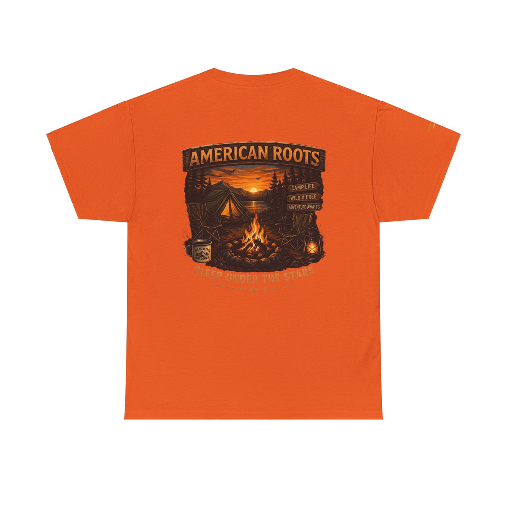 Camping T-Shirt — "American Roots: Sleep Under the Stars" Outdoor Tee