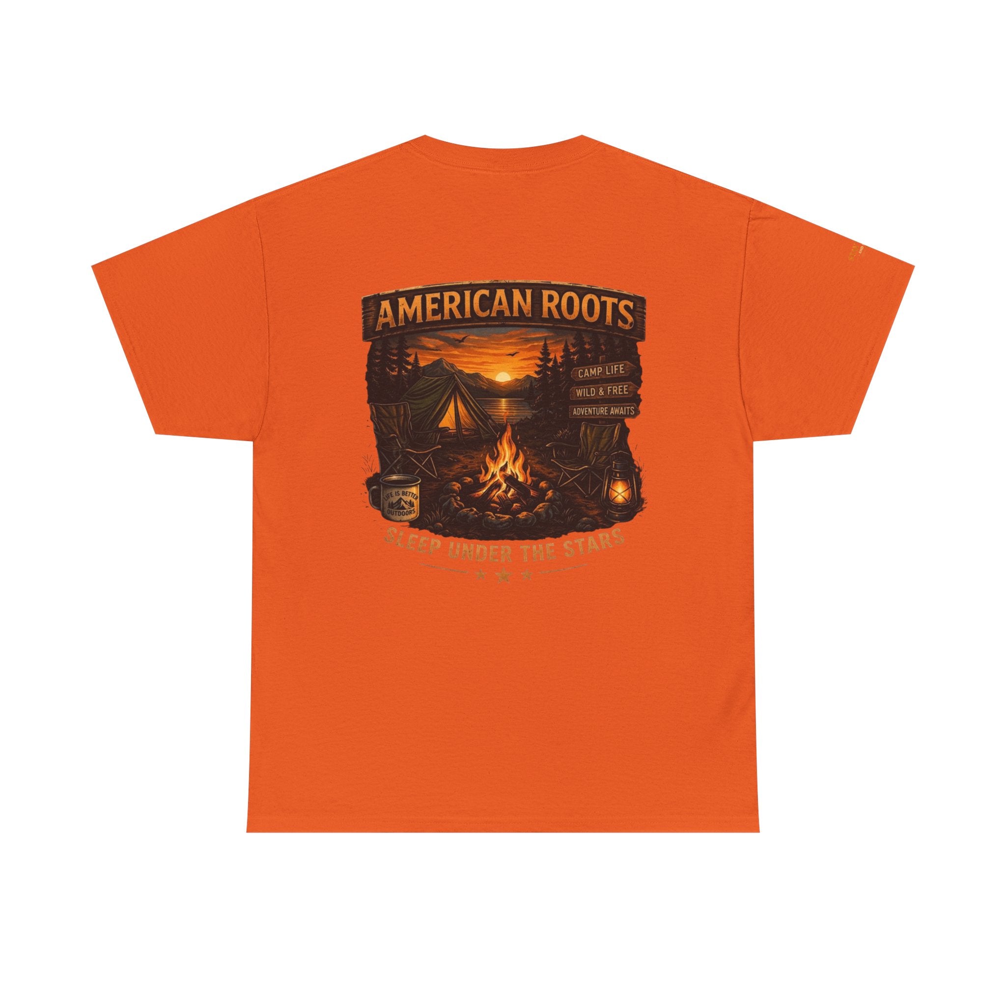 Camping T-Shirt — "American Roots: Sleep Under the Stars" Outdoor Tee