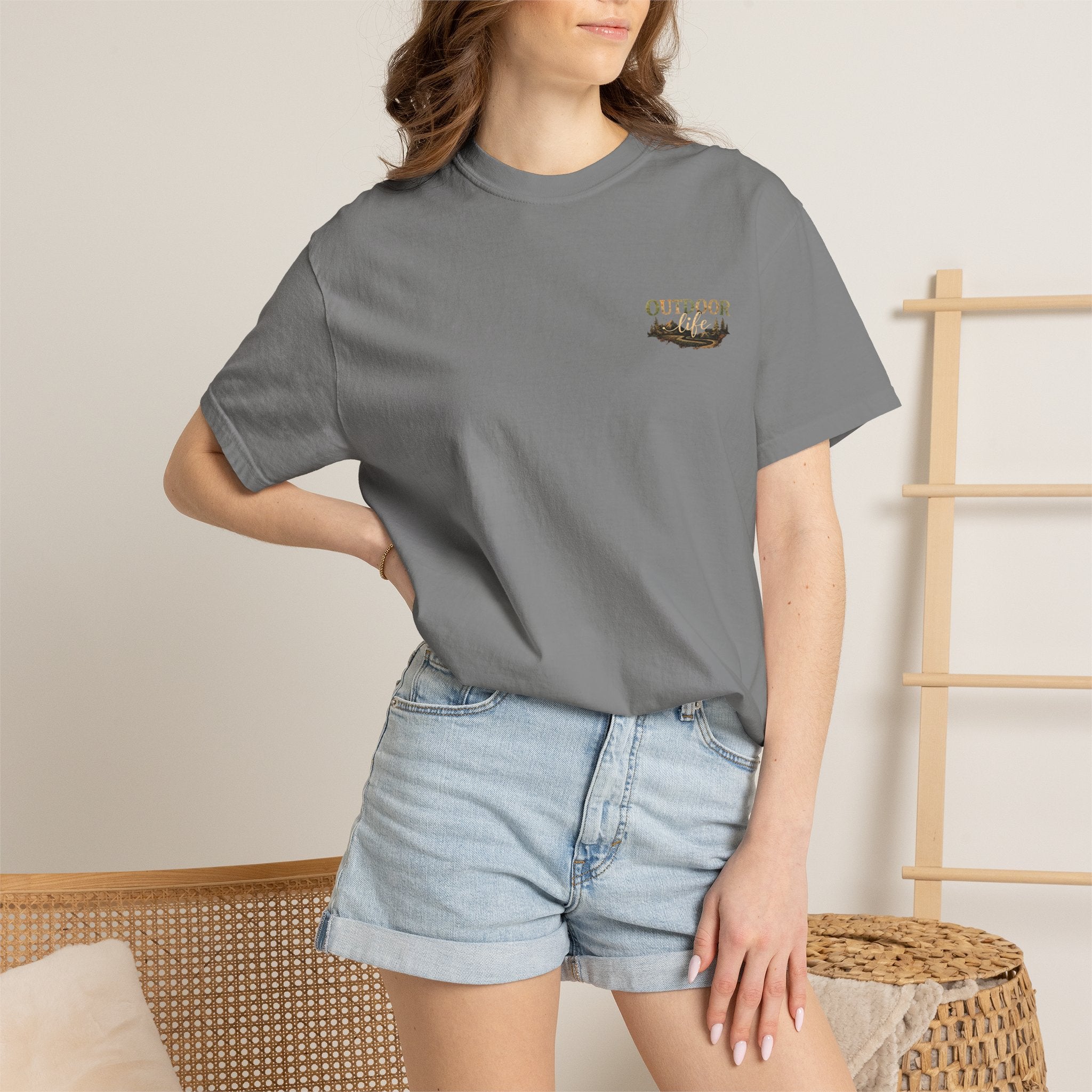 Backwoods & Bonfires T-Shirt — Outdoor Campfire Graphic Tee