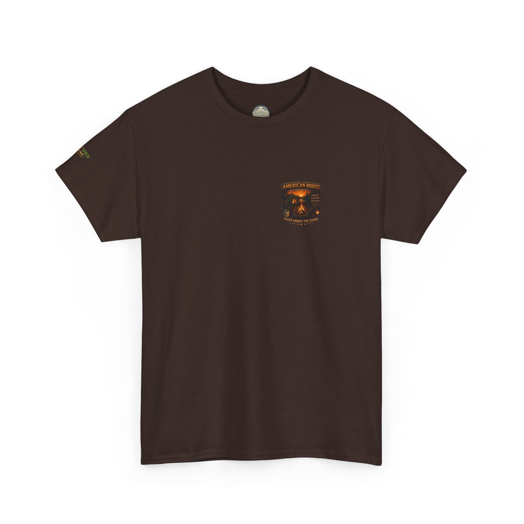 Camping T-Shirt — "American Roots: Sleep Under the Stars" Outdoor Tee