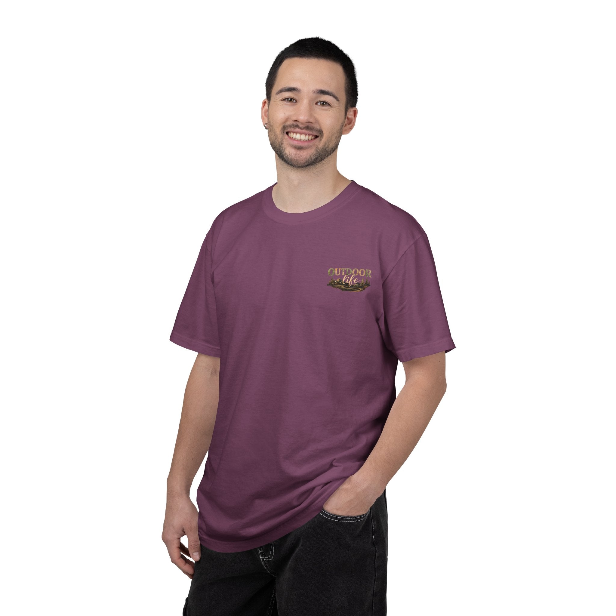 Backwoods & Bonfires T-Shirt — Outdoor Campfire Graphic Tee
