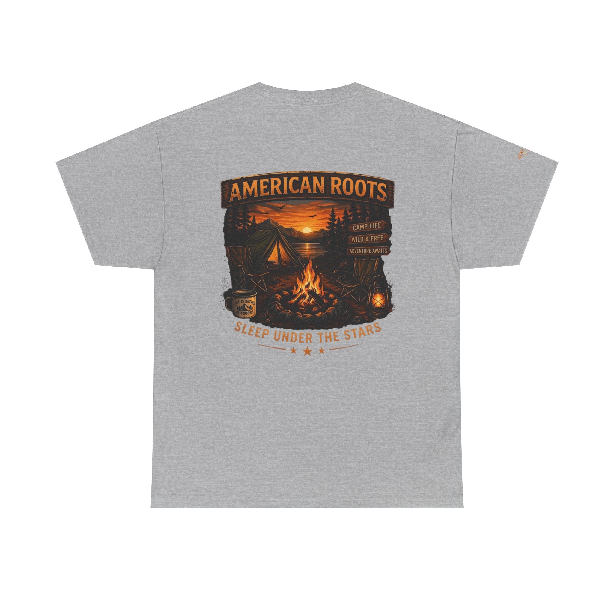 Camping T-Shirt — "American Roots: Sleep Under the Stars" Outdoor Tee